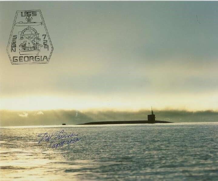 USS Georgia SSBN-729 USN submarine photo signed by CO