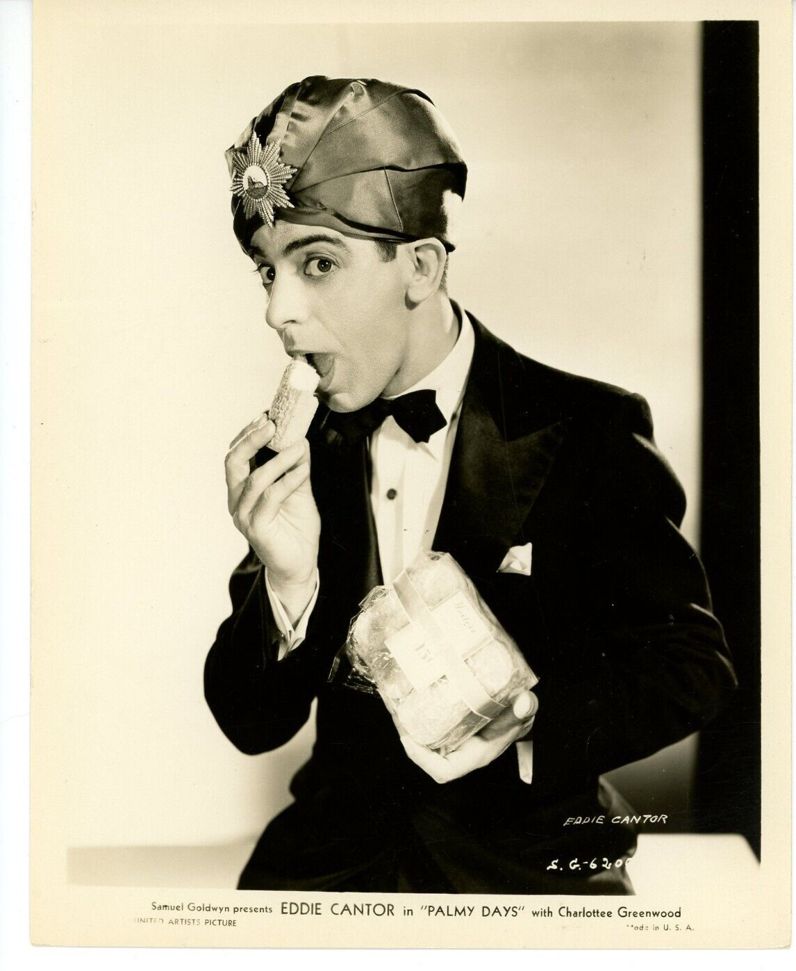 Vintage 8x10 Photo Actor Singer Eddie Cantor in Palmy Days 1931