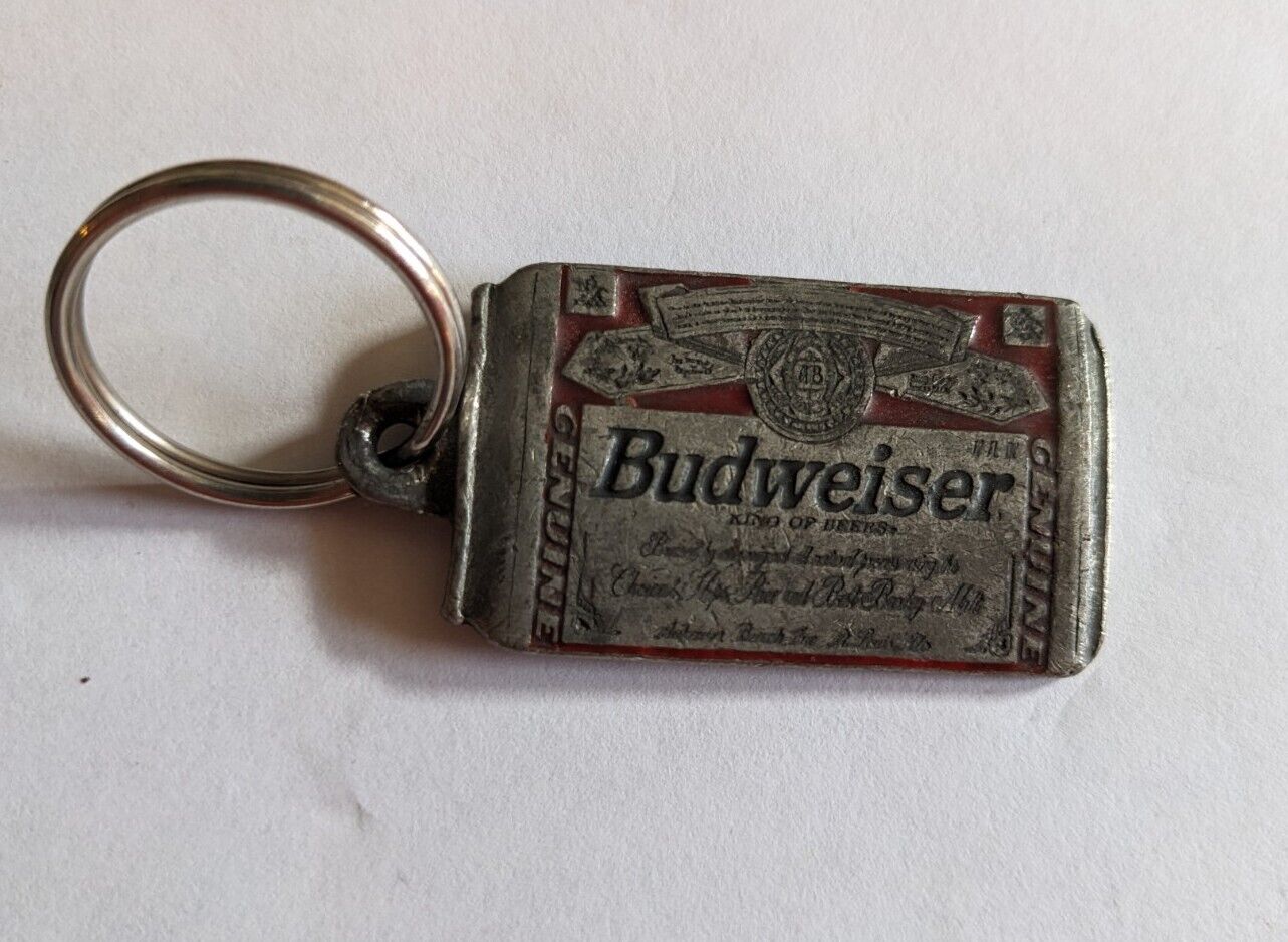 Vintage Genuine Budweiser Keychain Charm Circa 1996 Made In USA
