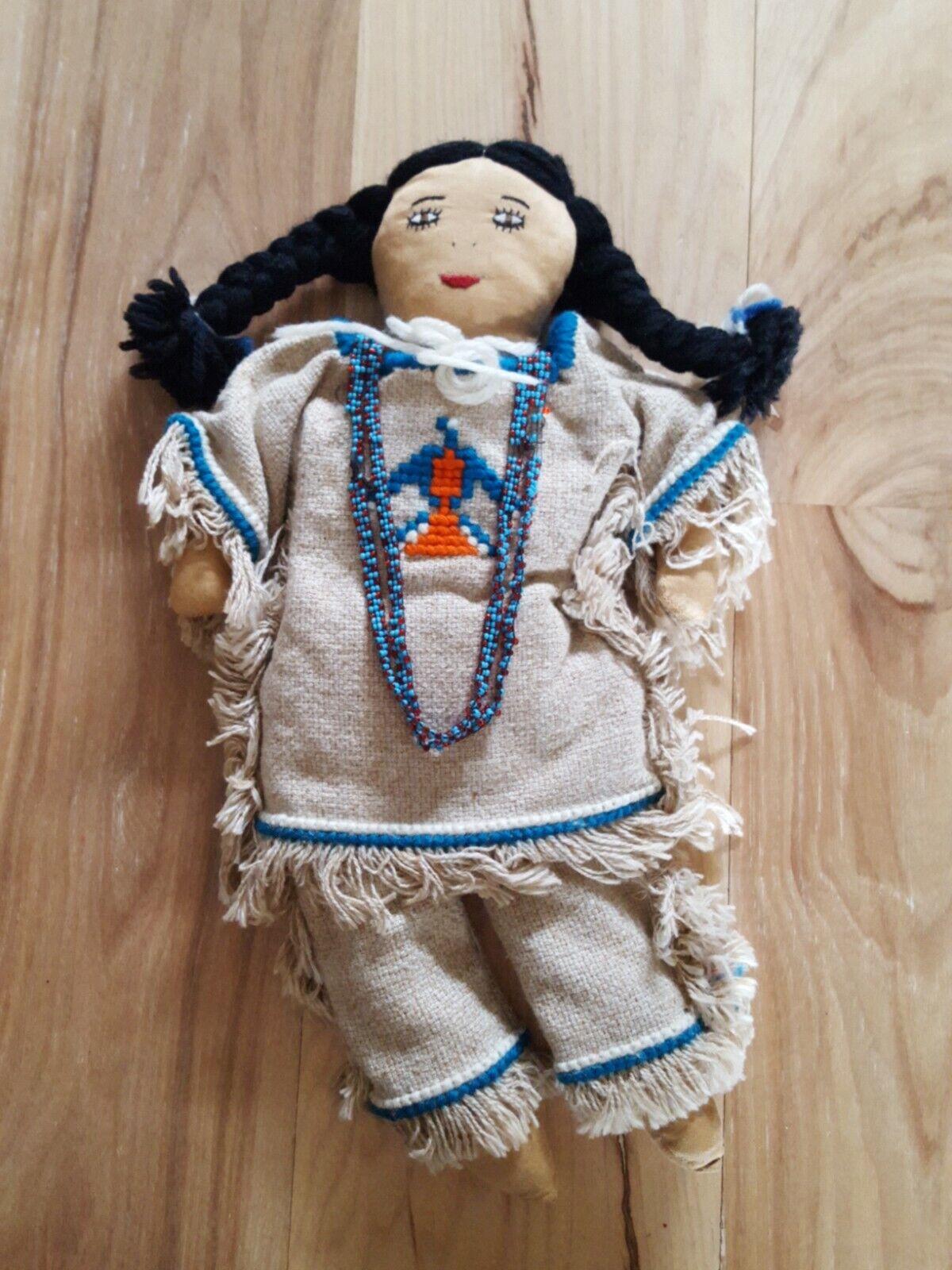 VINTAGE Handmade Indian Girl Scout Toy Native Sioux Doll 