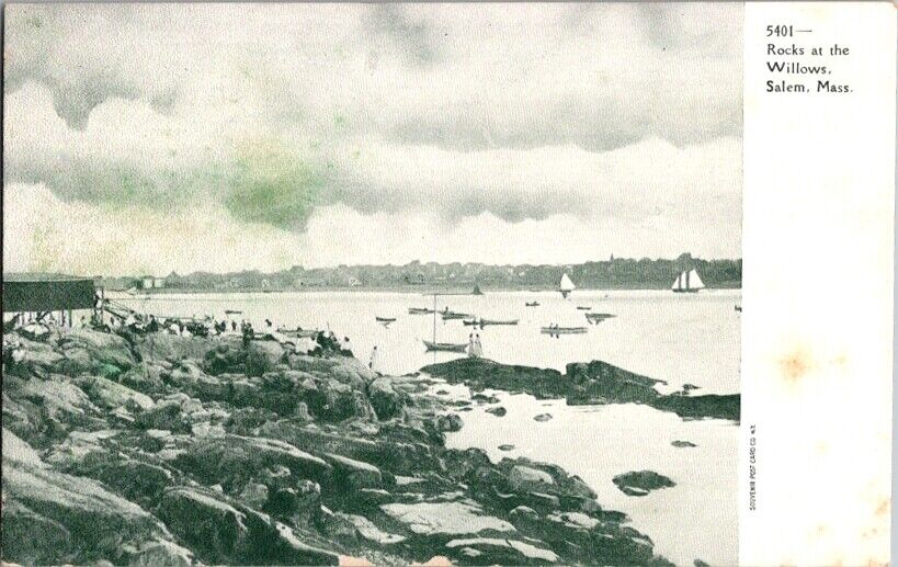 Vintage Postcard Rocks at the Willows Salem MA Massachusetts c.1901-1907   M-031