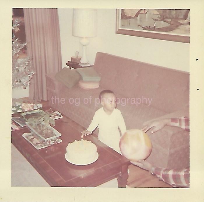 FOUND PHOTOGRAPH Color BIRTHDAY BOY Original Snapshot CAKE 15 8 I