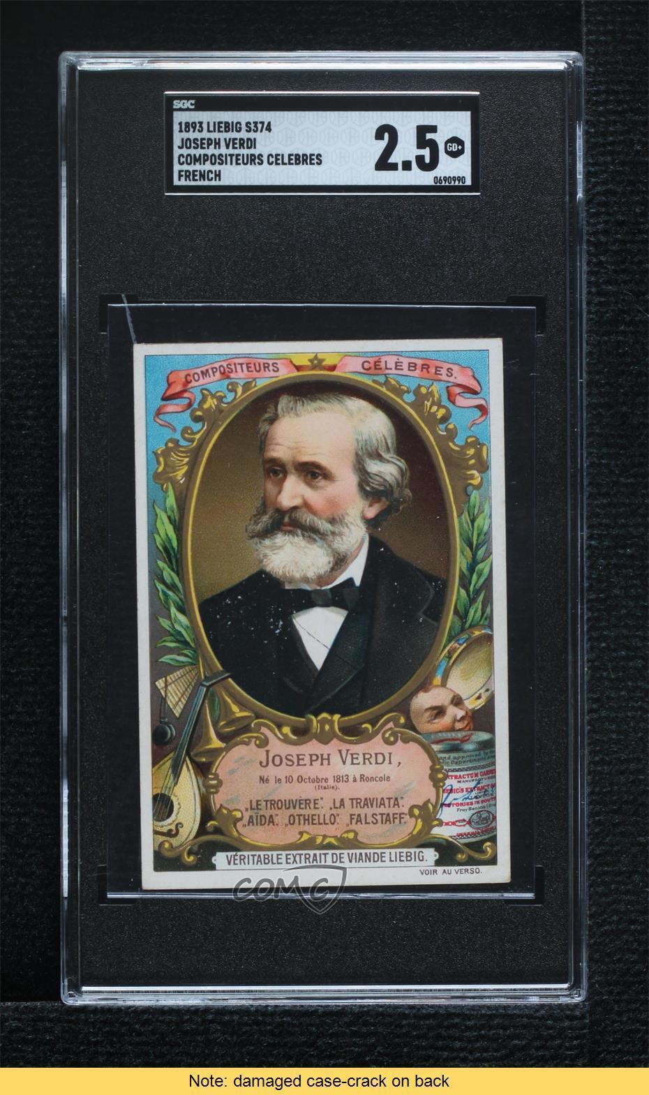 1893 Liebig Famous Composers French Giuseppe Verdi SGC 2.5 READ 11bd