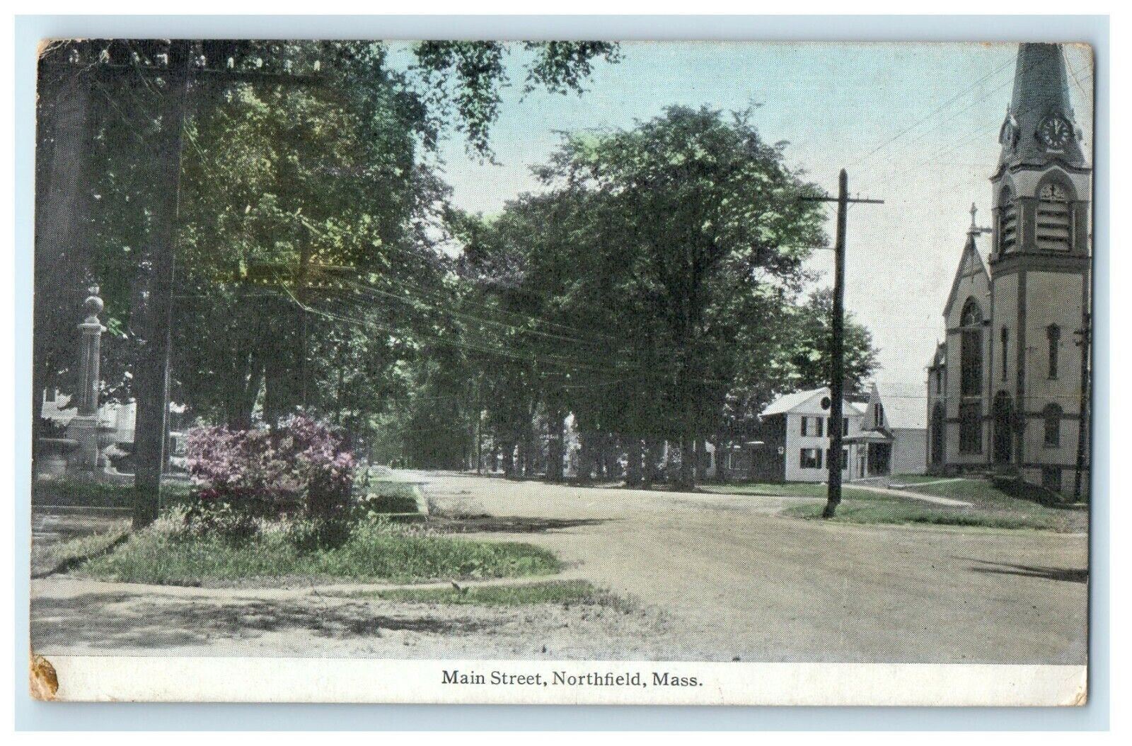 1914 Main Street, Northfield Massachusetts MA Antique Postcard