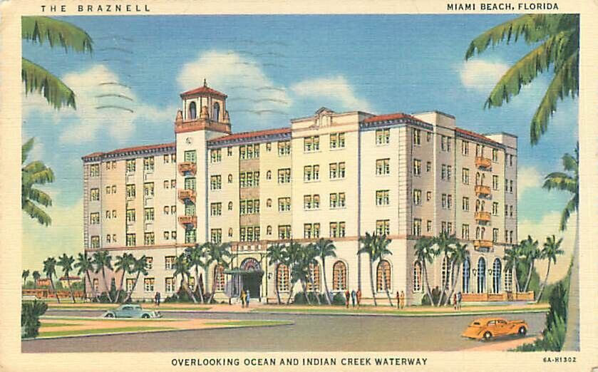 Vintage Postcard: The Braznell Miami Beach, FL