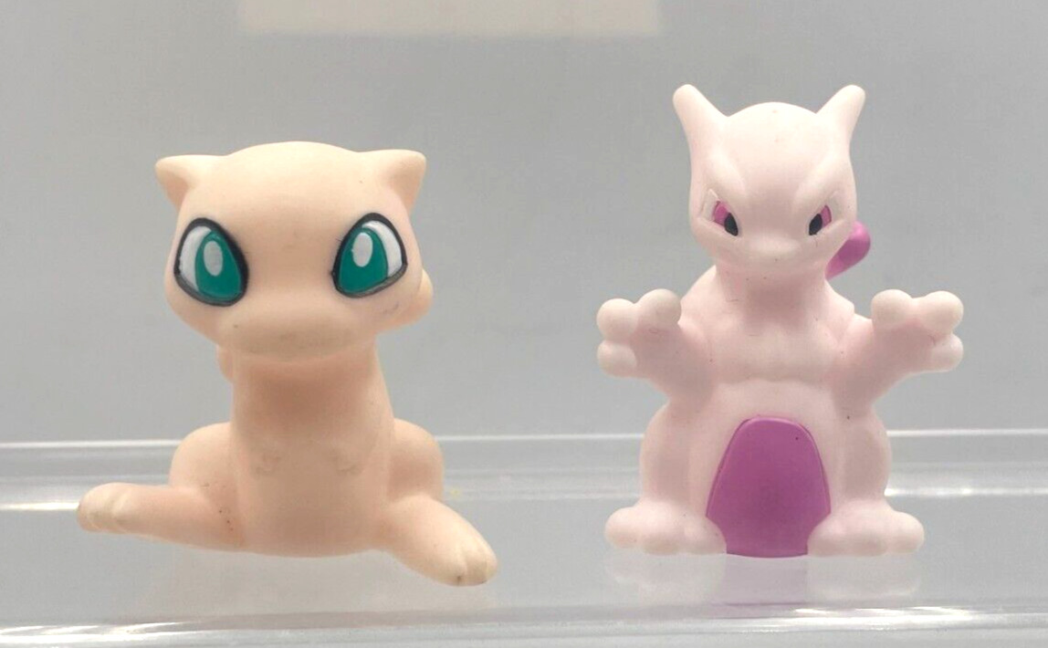 Japan BANDAI Pokemon Mewtwo Mew Finger Puppet Figure Toy AB 1354