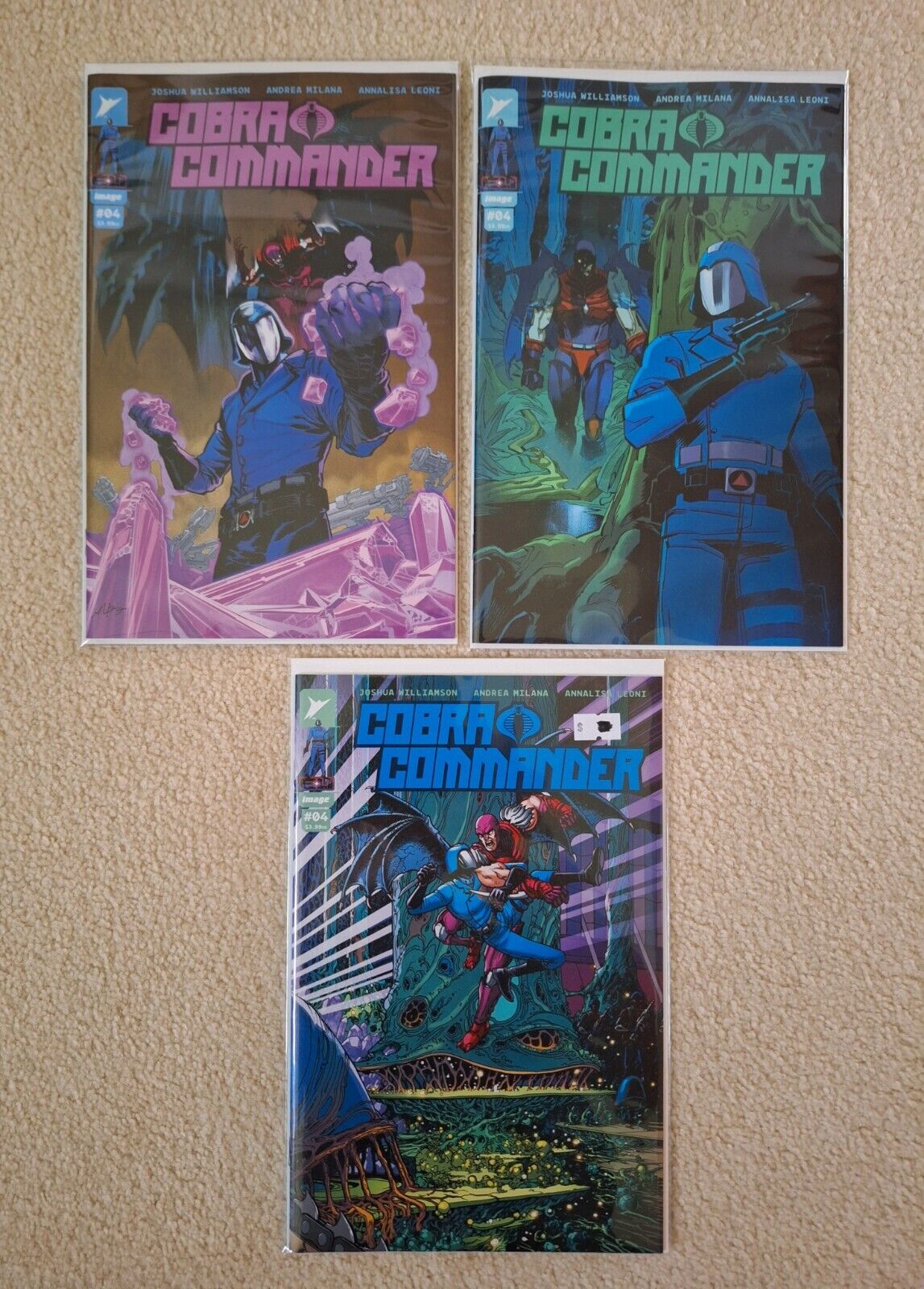 Cobra Commander #4 Image Skybound 2024 Variant Comic Book Lot of 3