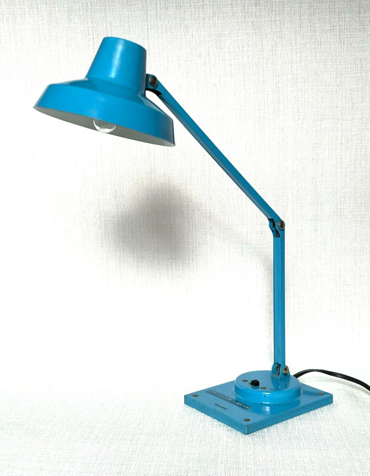 MCM TENSOR IL400 JAY MONROE 1960 ARTICULATING DESK ADJUSTABLE LAMP IN BLUE