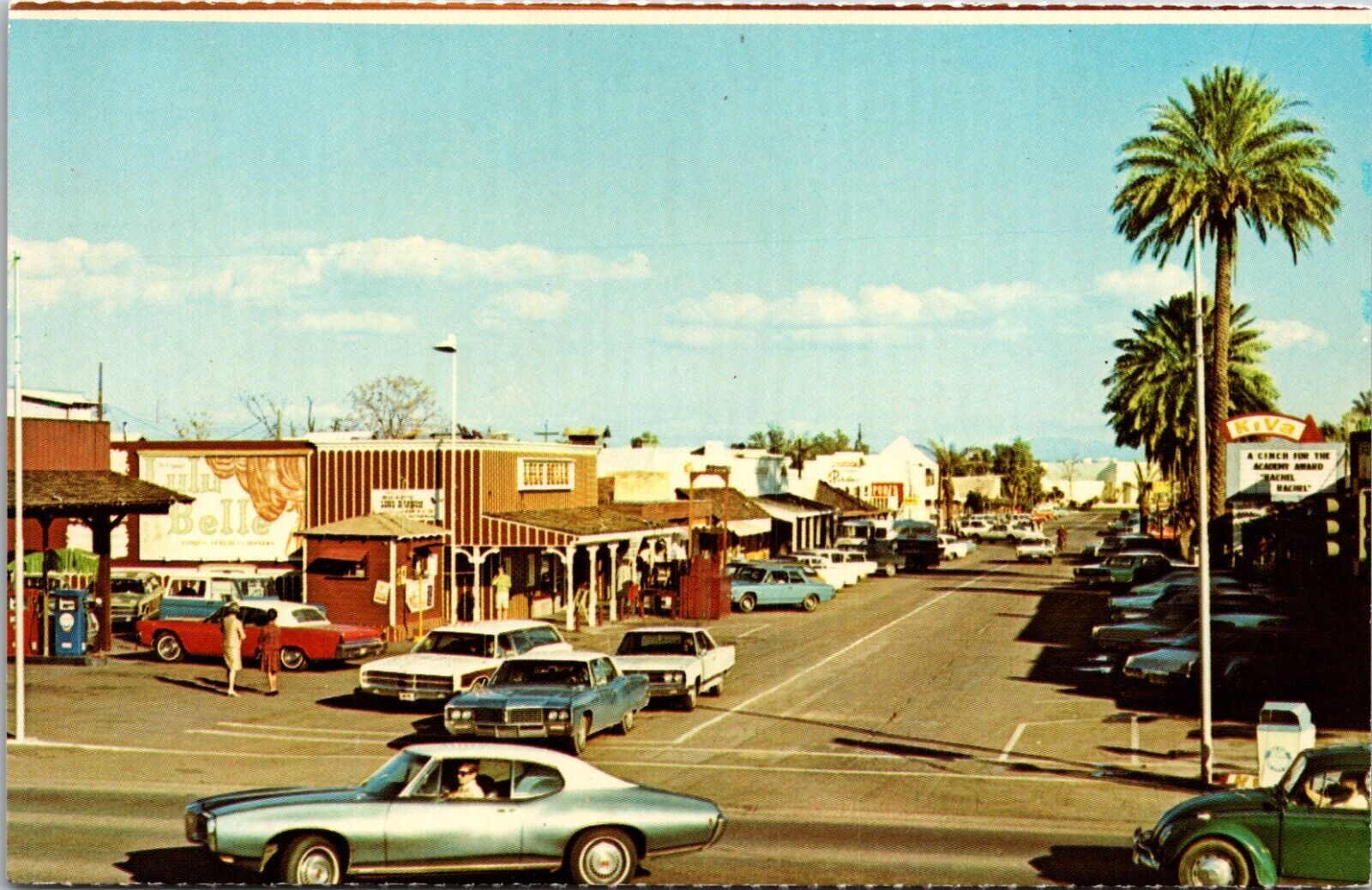 East Main Street Old Cars Scottsdale Arizona AZ Postcard L67