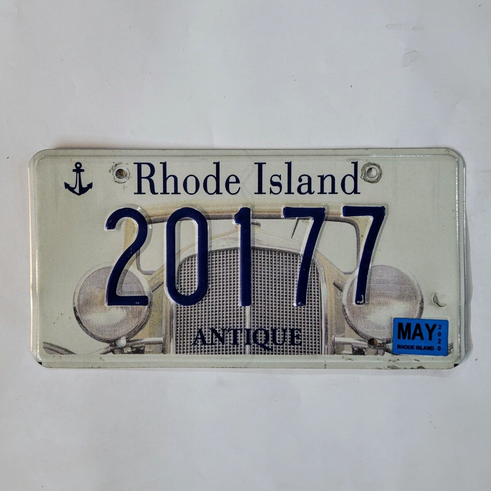 RHODE ISLAND LICENSE PLATE 🔥FREE SHIPPING🔥 ANTIQUE CLASSIC CAR GRAPHIC ~ 20177