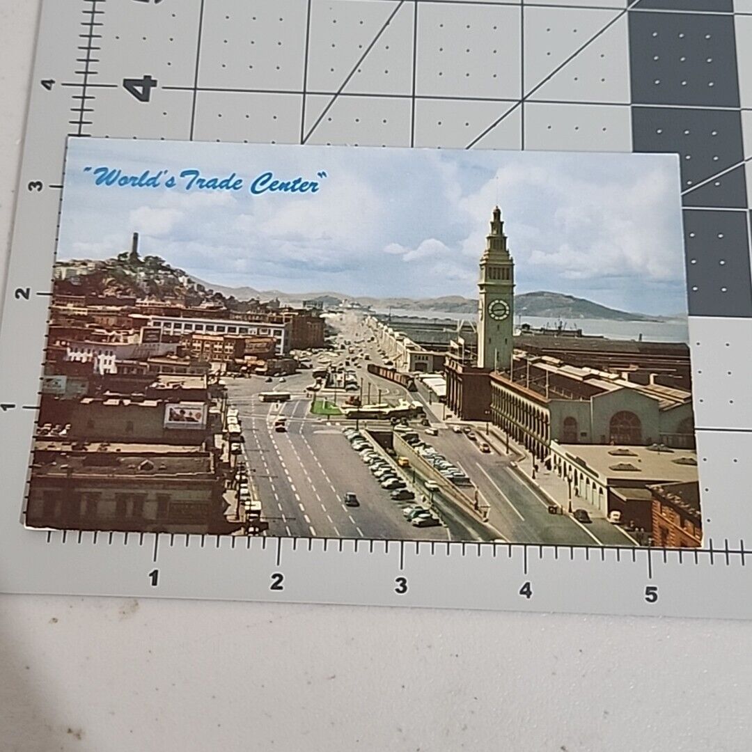 Vintage Postcard - Ferry Building World Trade Center San Francisco California CA