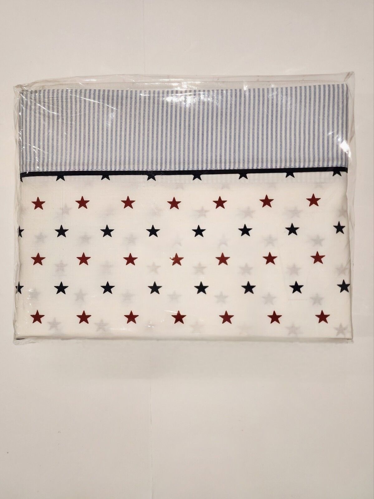 TOMMY HILFIGER Twin Flat Sheet Union Stars And Stripes Red White Blue. NWOT 