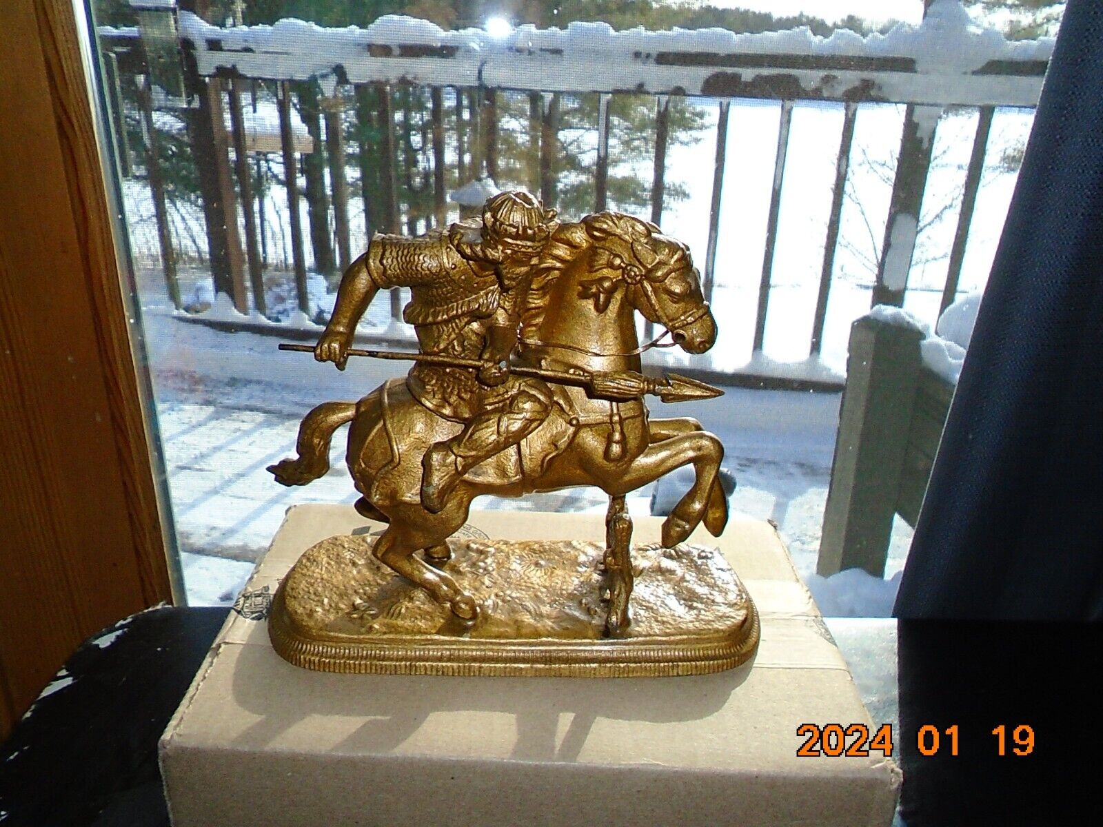 Antique Metal Gilbert Spelter Hannibal Warrior Statue 1891