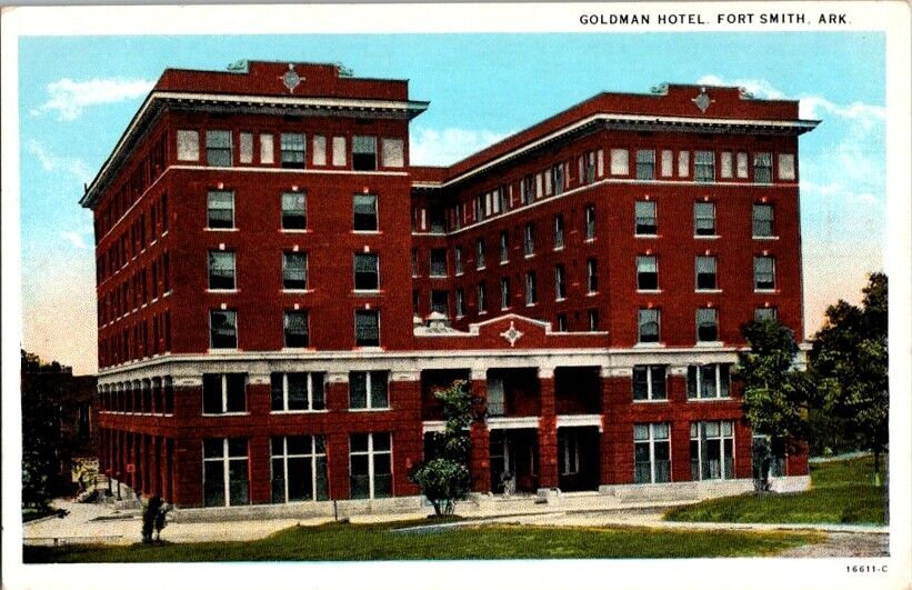 Vintage Postcard Goldman Hotel Fort Smith AR Arkansas c.1915-1930          I-627