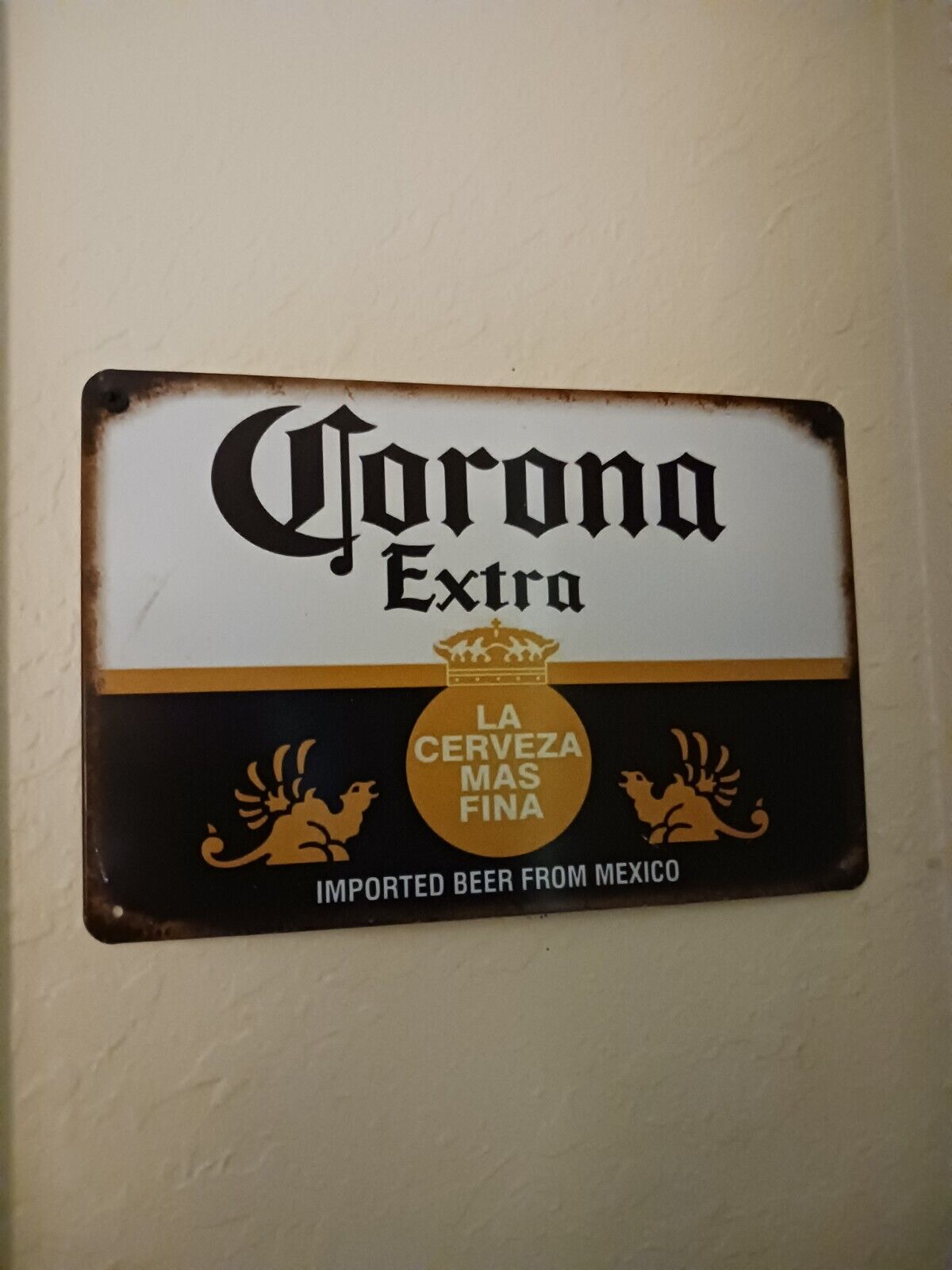 Metal Corona Extra Beer Poster Sign