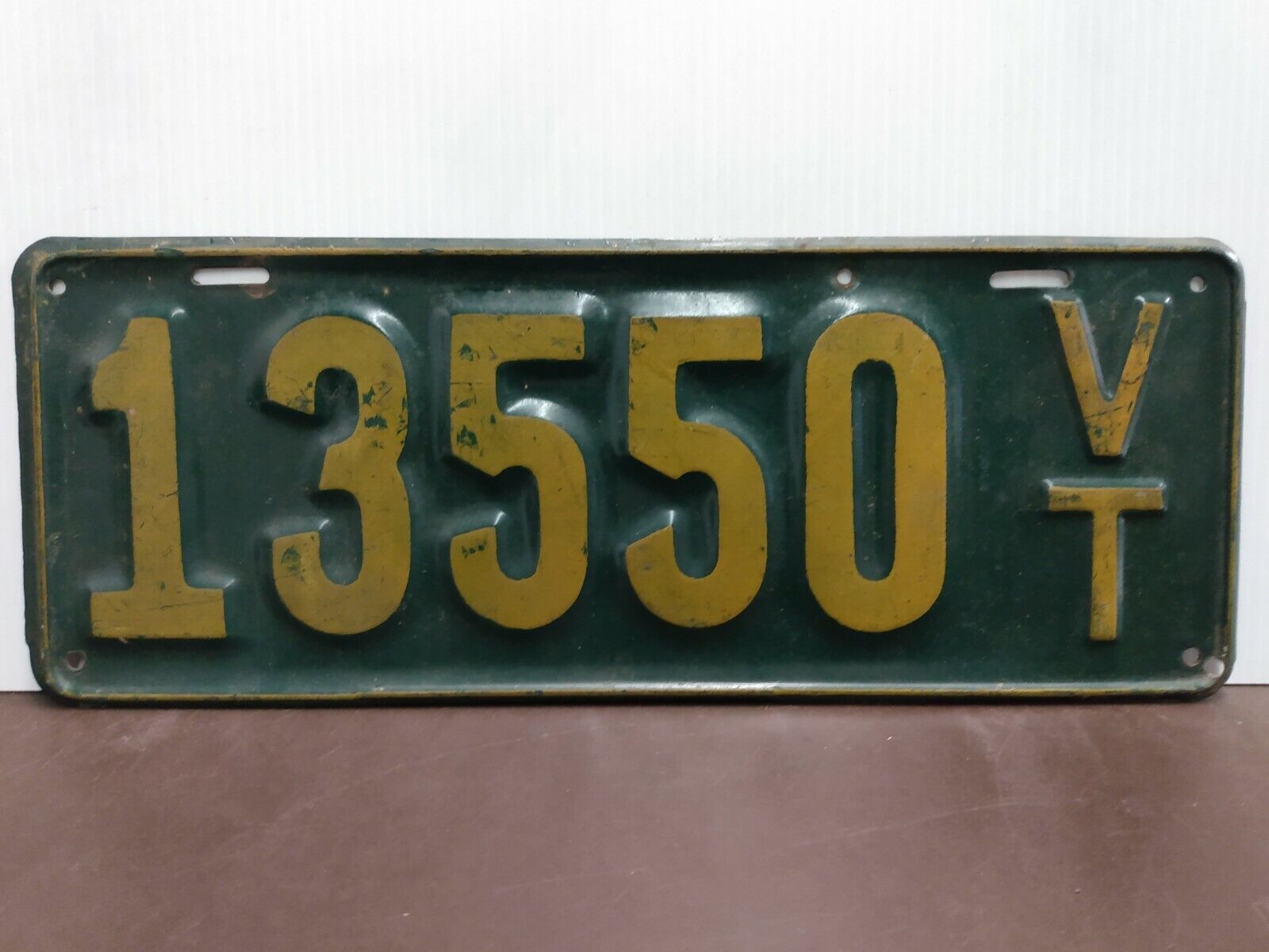 NICE 1918 Vermont  License Plate Tag 