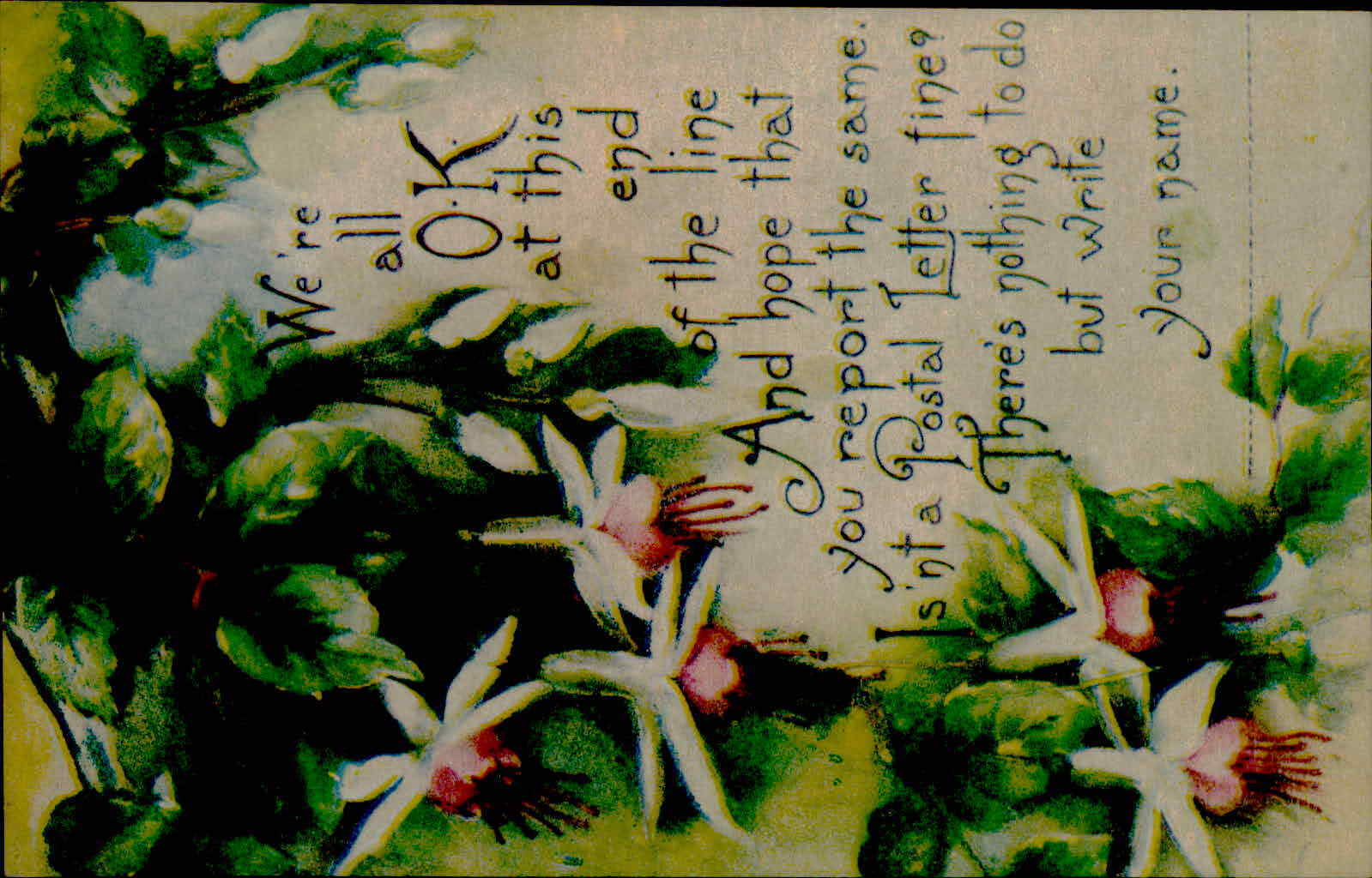 Postcard: Greetings Circa 1921