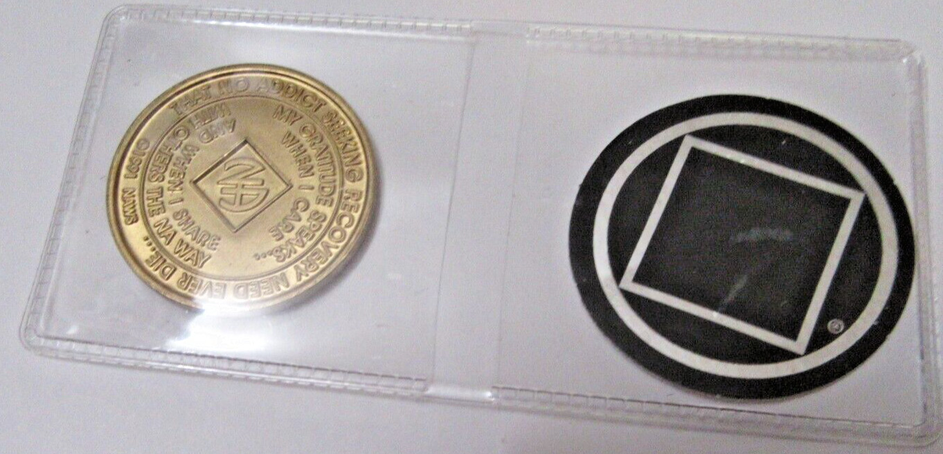 Narcotics Anonymous NA 15 Year Clean Bronze Medallion Recovery Coin Chip Token 