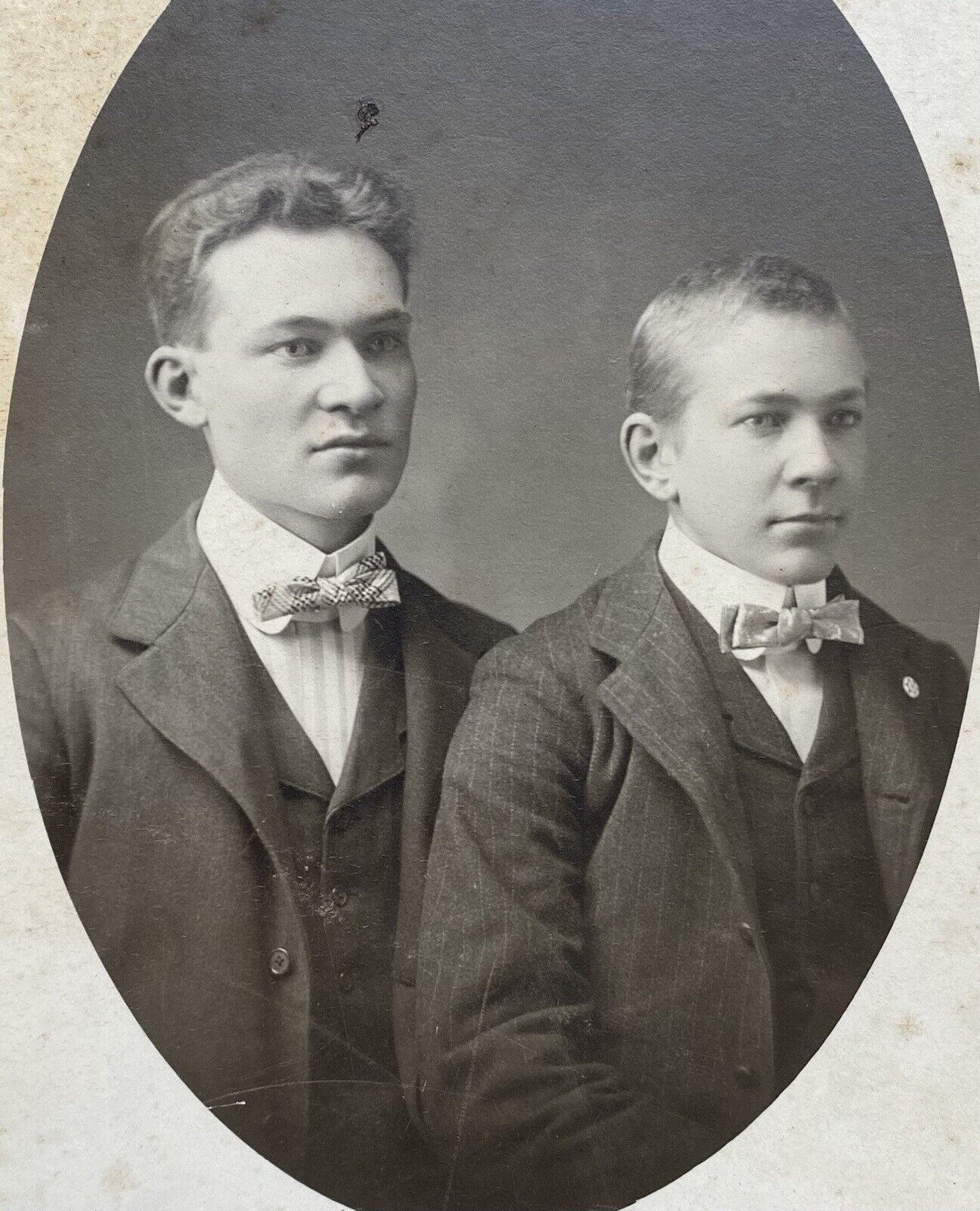 St Paul Minnesota Cabinet Card Two Young Men Clarence & Henning Olson