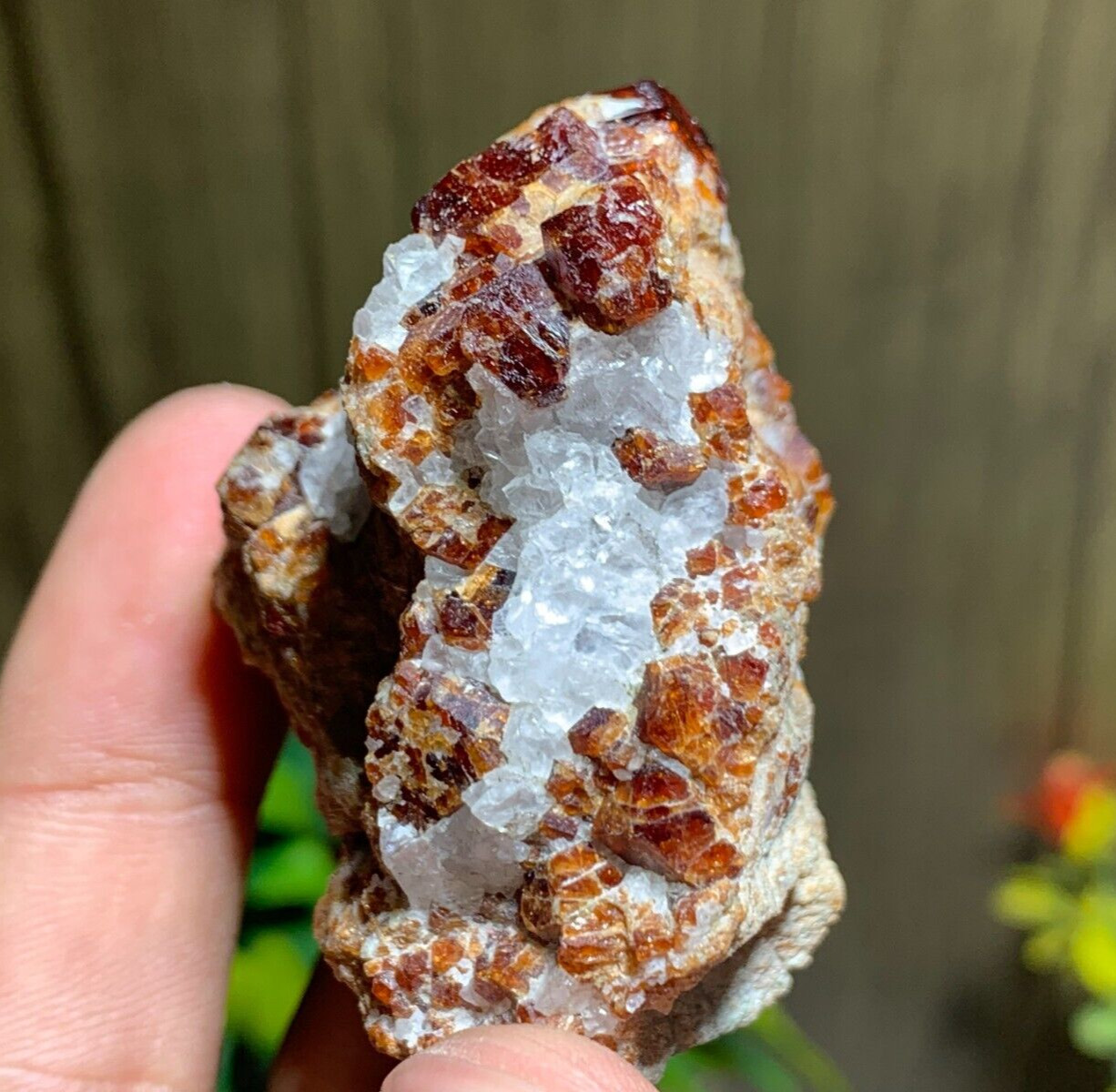 102 Gram Garnet on Matrix Crystal Natural stone Mineral.