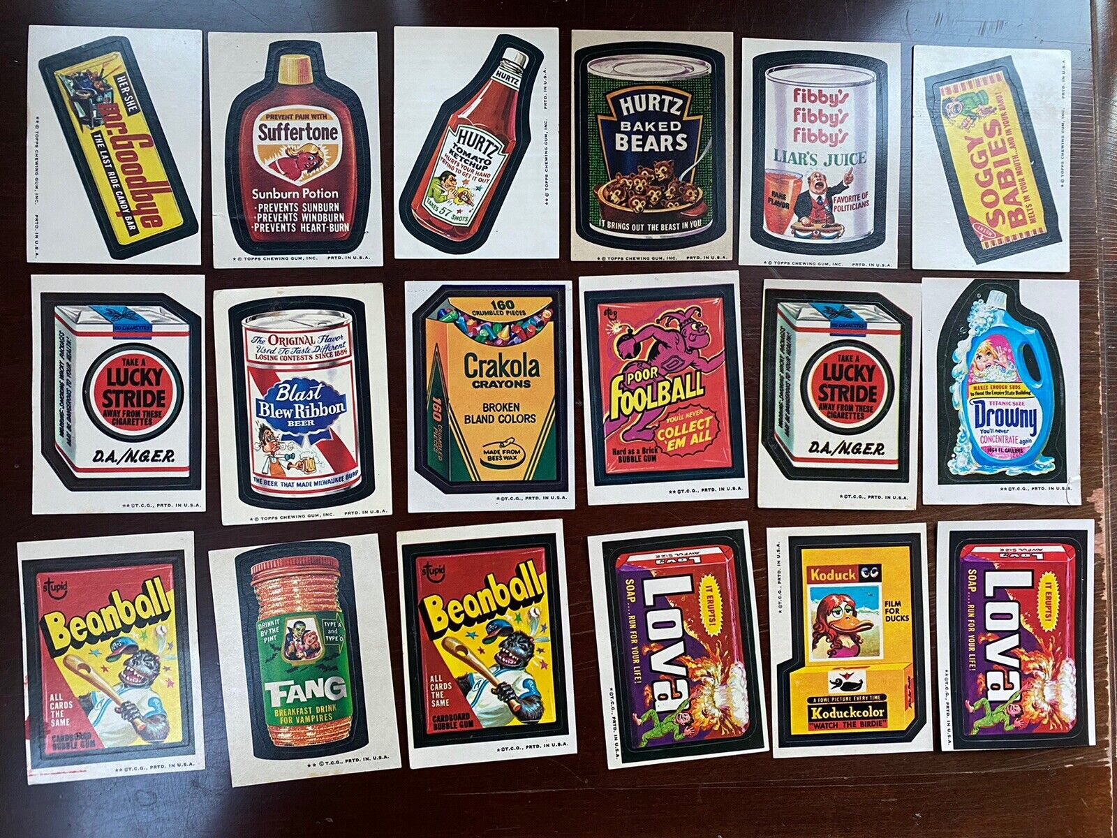 1973 1974 Topps Wacky Packages Mixed Lot of 18 Stickers