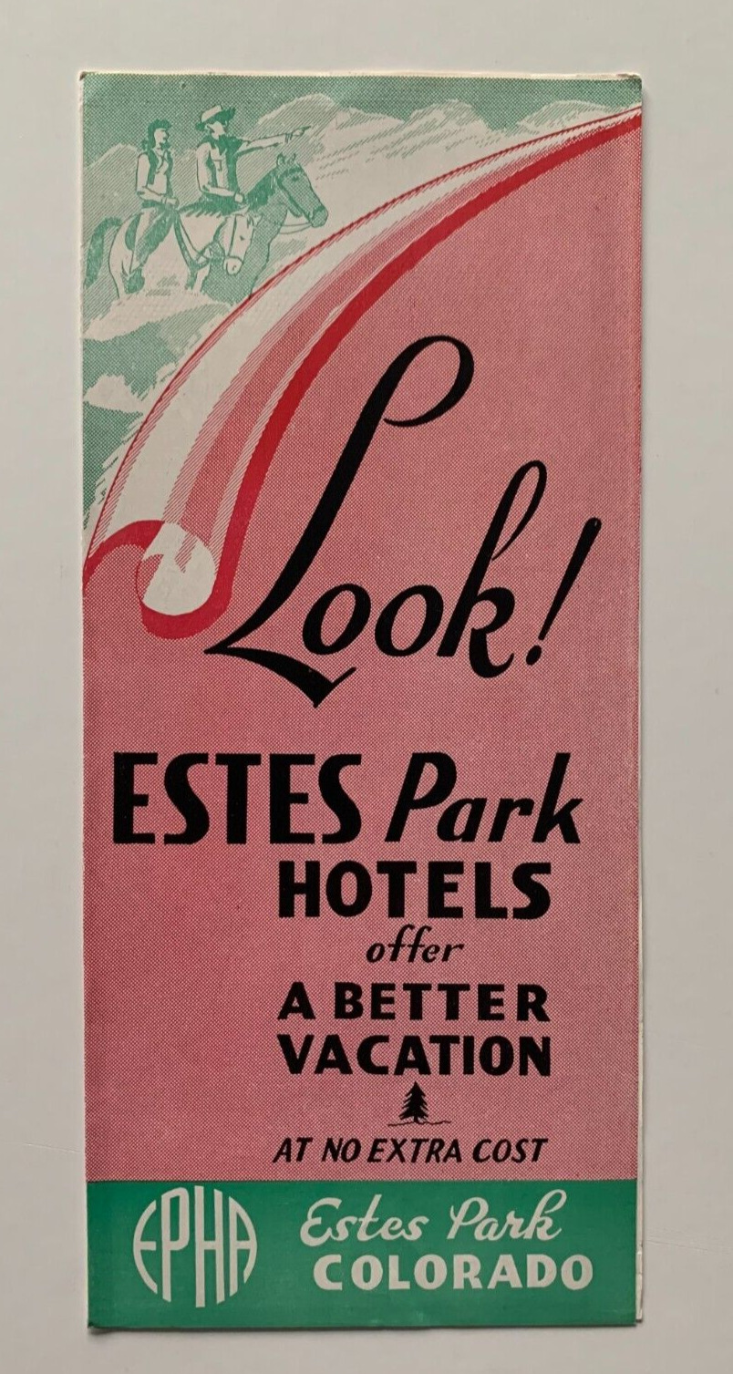Vintage 1953 Colorado Brochure Look Estes Park Hotels Rocky Mountain Nat\'l Park