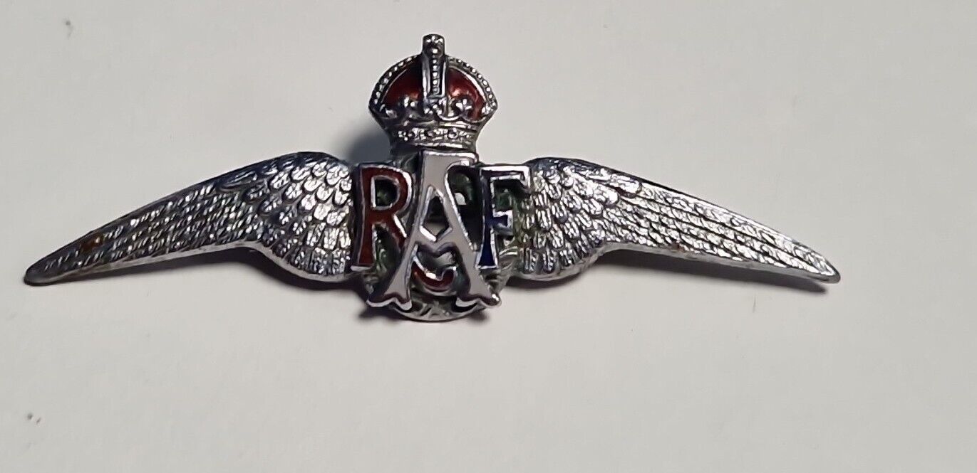 Original WW2 Royal Air Force RAF Wings Sweetheart Brooch Badge 42mm
