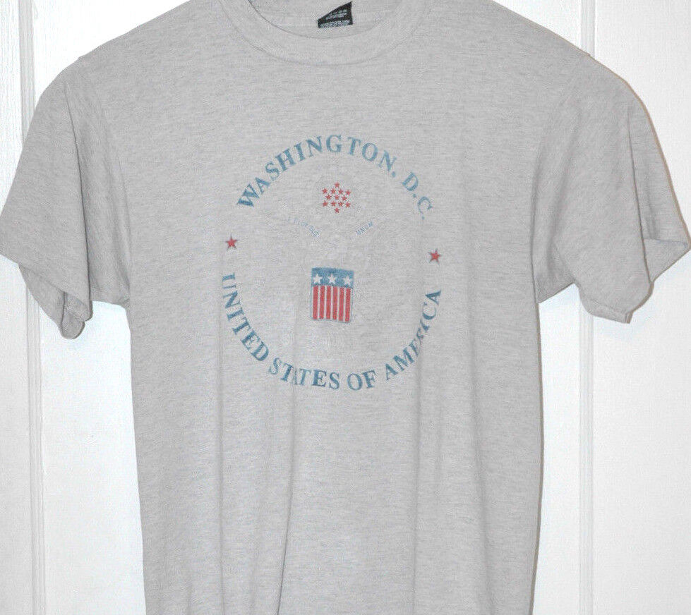 Vtg WASHINGTON DC UNITED STATES OF AMERICA T Shirt U.S SEAL LOGO Rare Tee USA