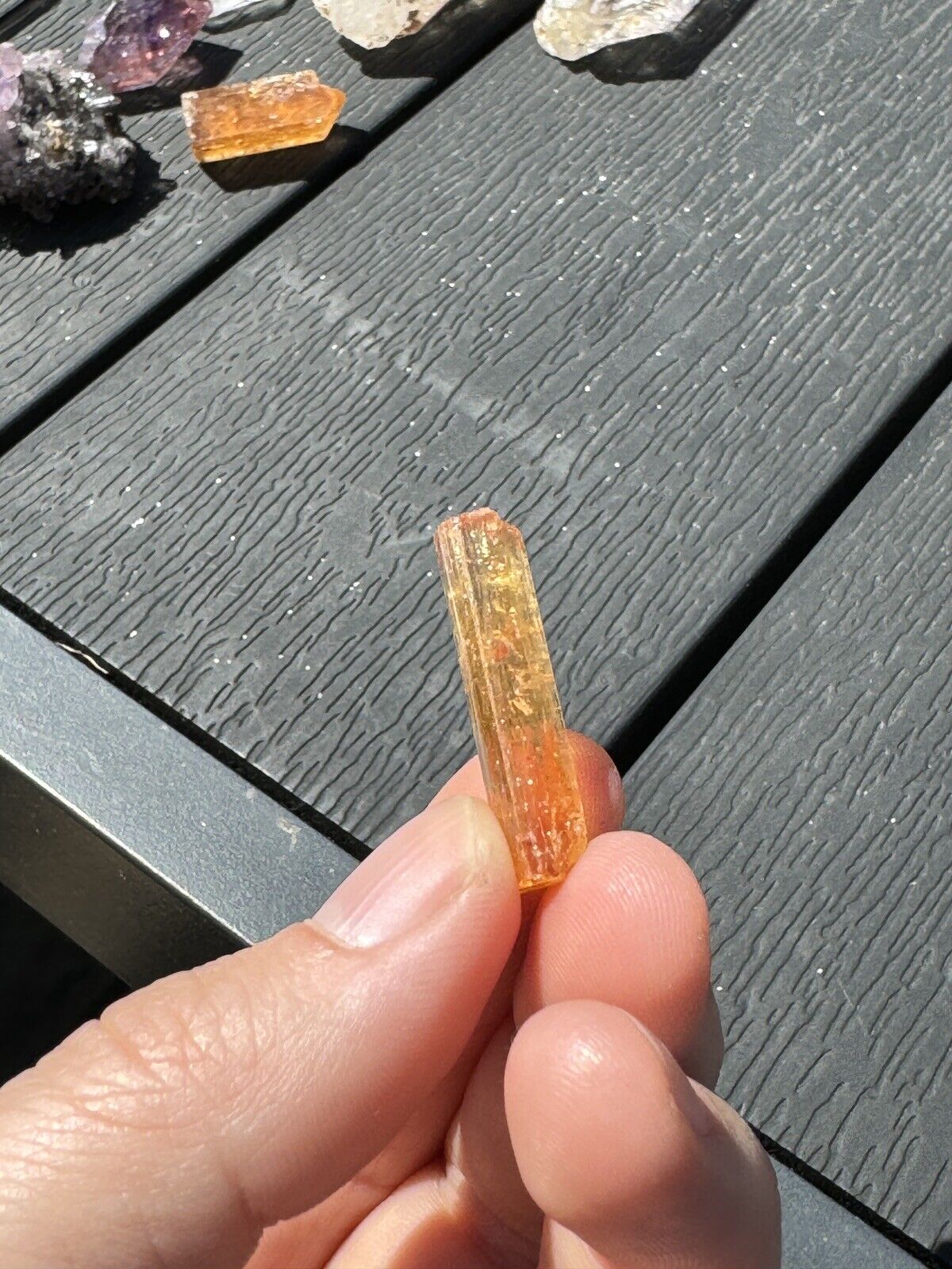 Rare imperial topaz orange top quality crystal 