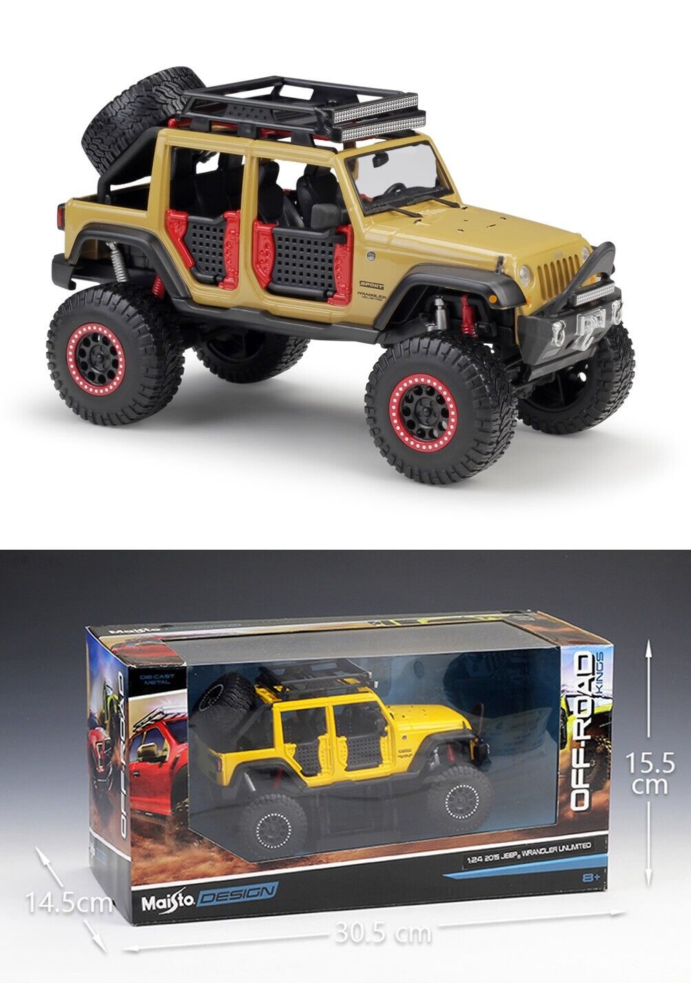 MAISTO 1:24 WRANGLER Unlimitedr Alloy Diecast Vehicle Car MODEL TOY Gift Collect