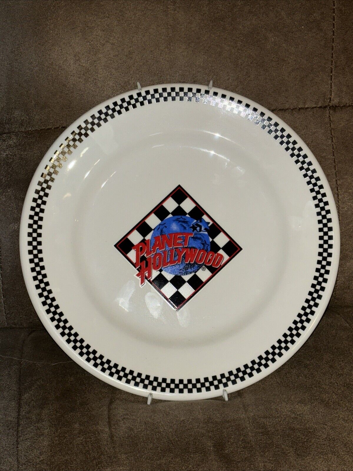 Planet Hollywood White Checkered Plate - RARE
