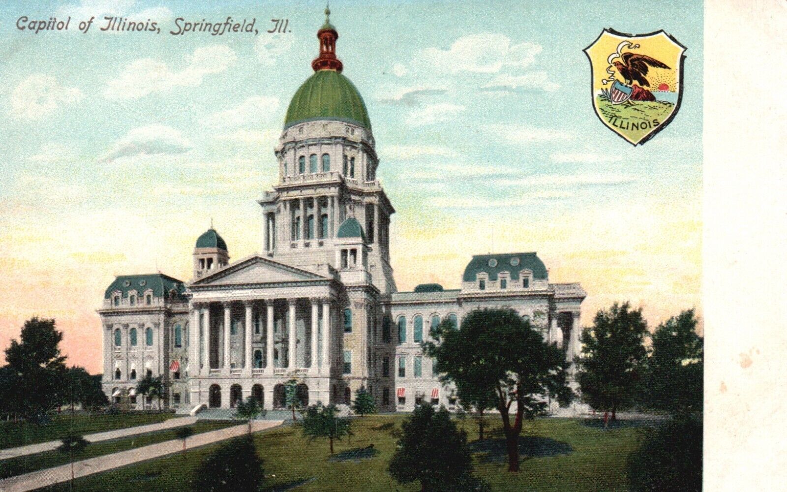 Postcard IL Springfield Capitol of Illinois Undivided Back Vintage PC e5852