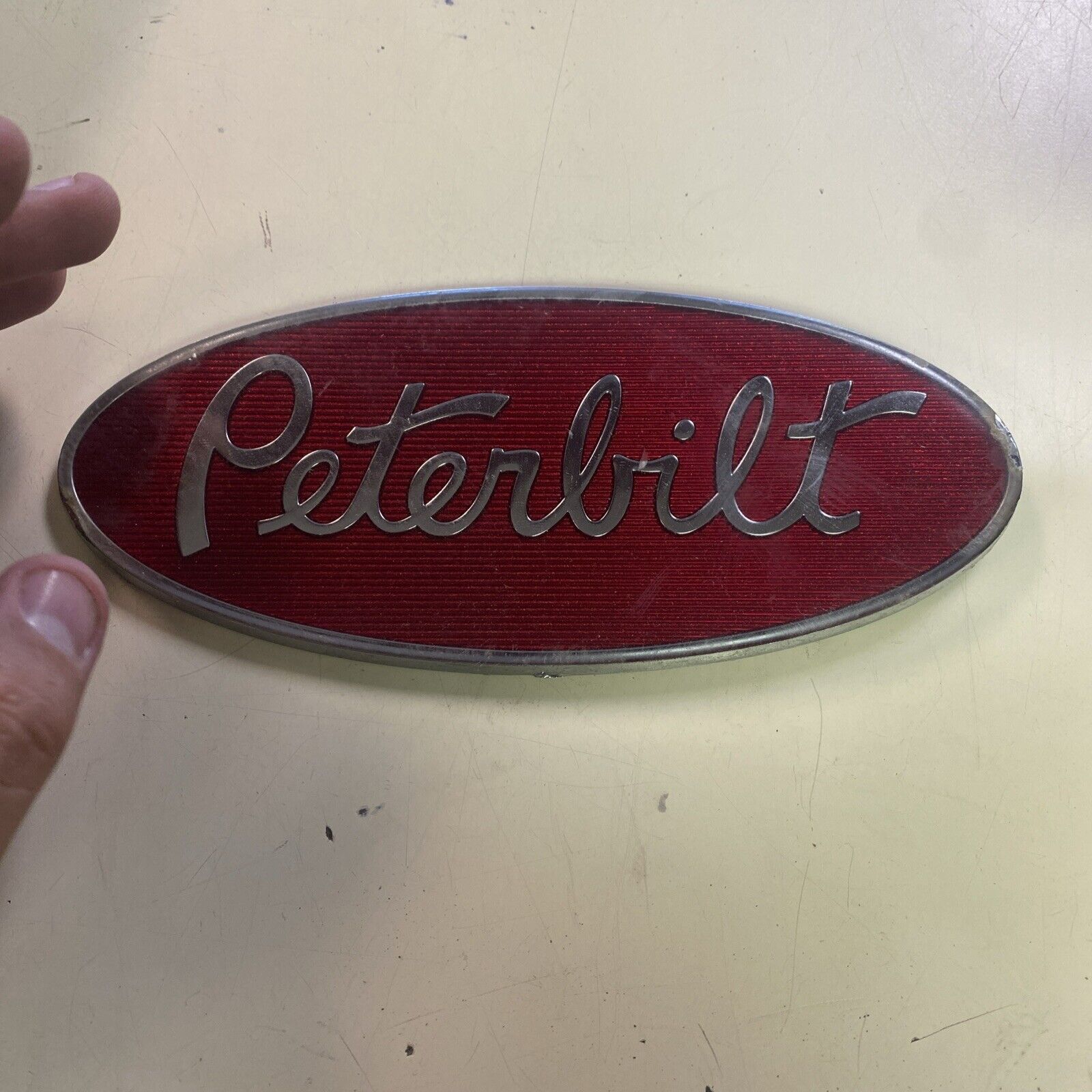 #e vintage peterbilt grill emblem OEM