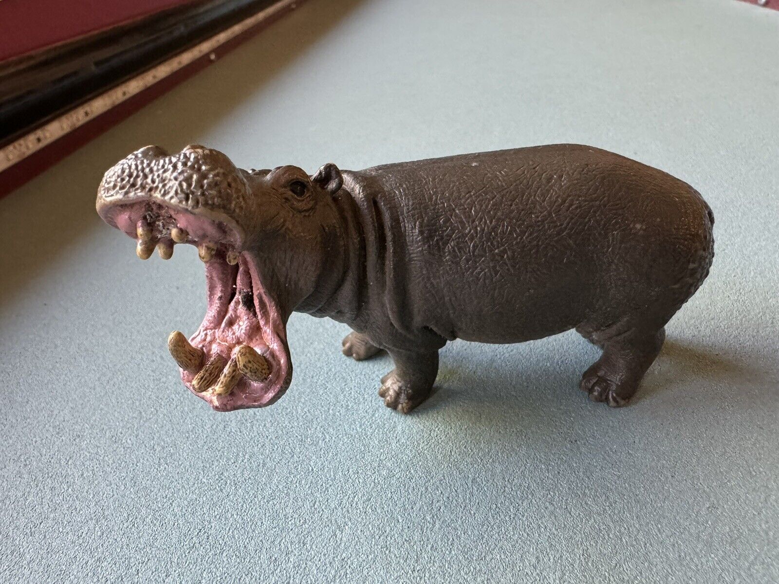 Schleich HIPPO OPEN MOUTH Figure Retired 2012 Wildlife Hippopotamus Safari Toy