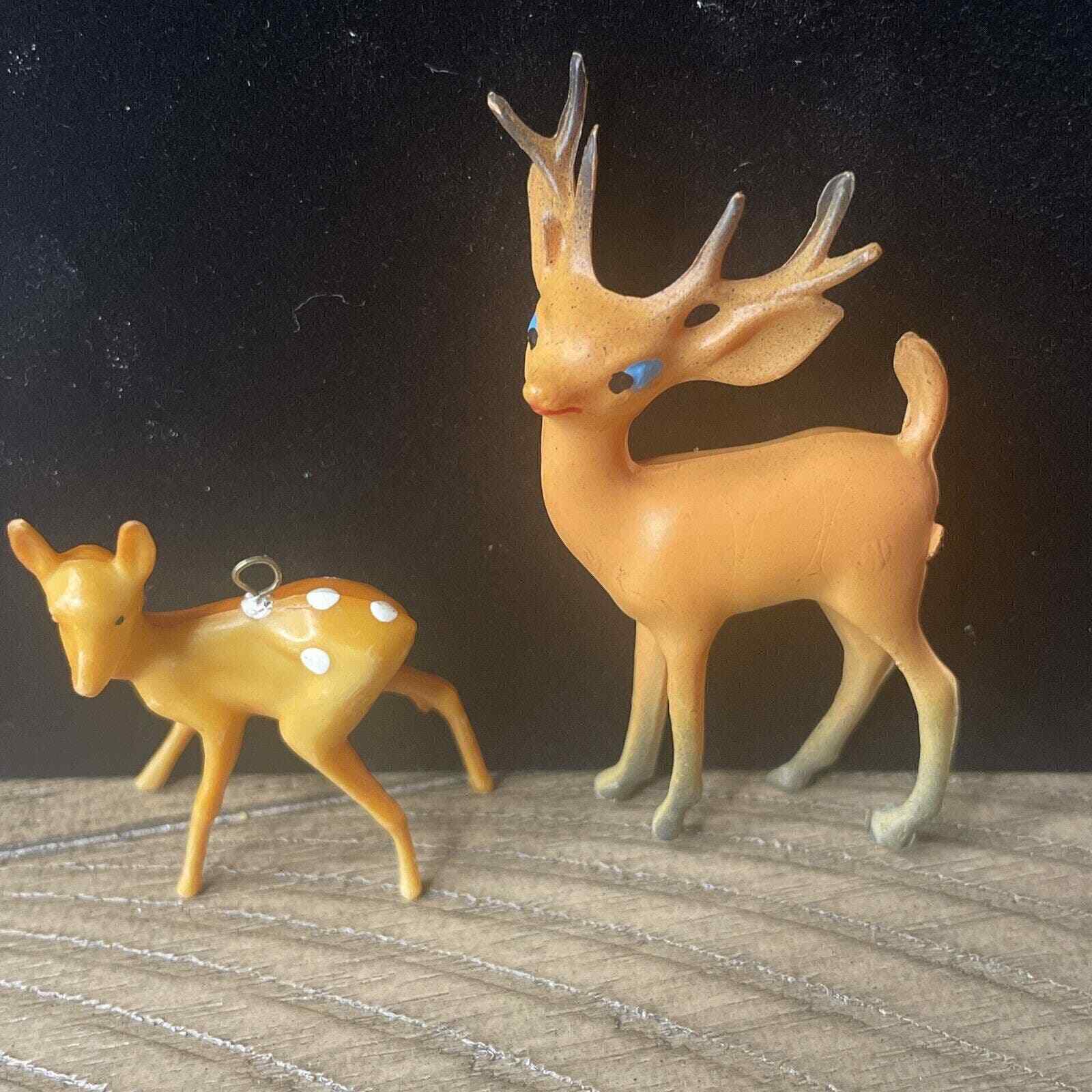 MCM Big Eye Deer Fawn Calf Vintage Miniature Reindeer Celluloid