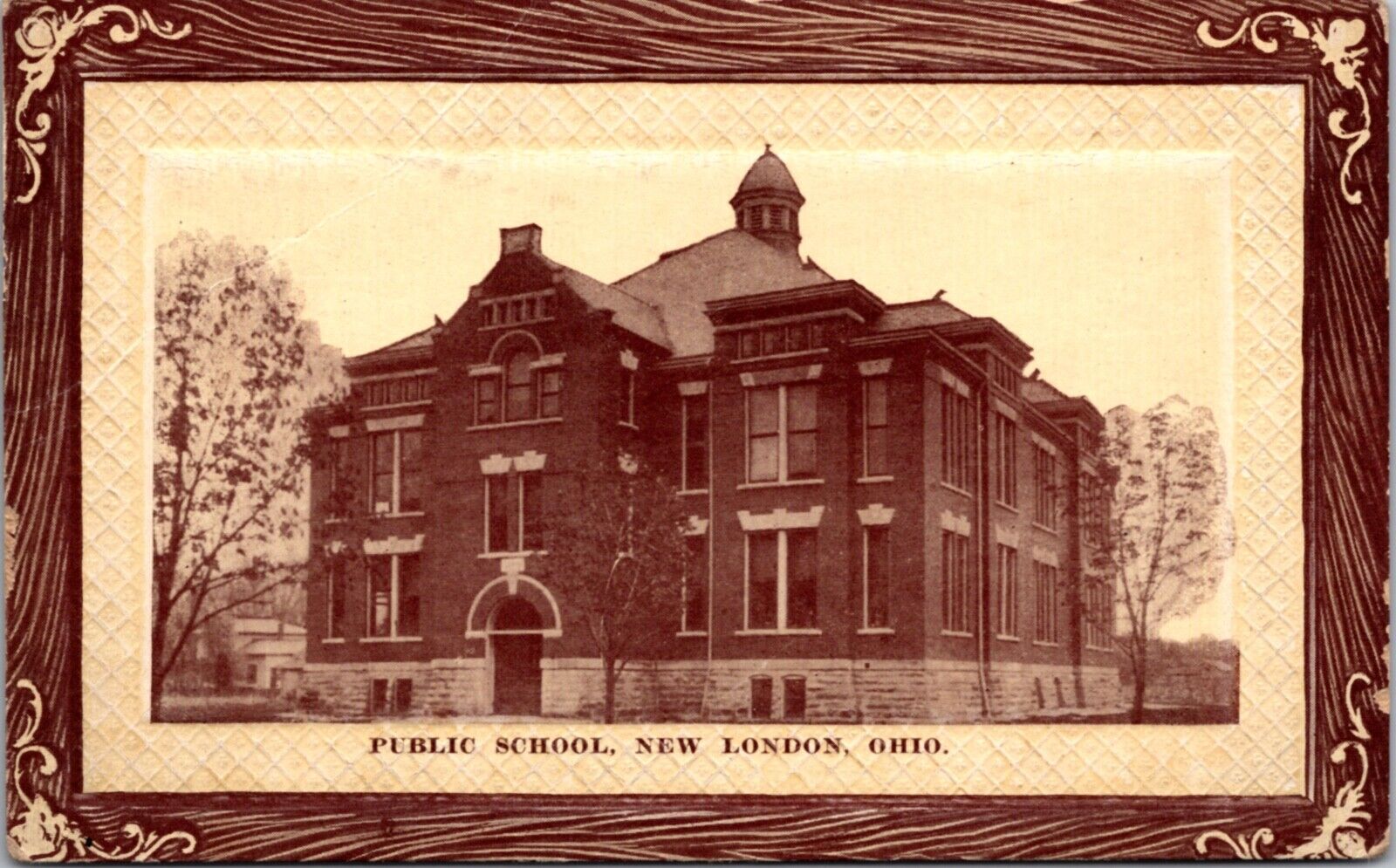Postcard Public School in New London, Ohio