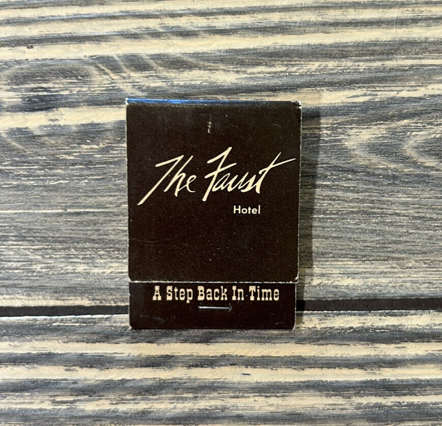 Vintage The Faust A Hotel Of Distinction Matchbook Advertisement Texas