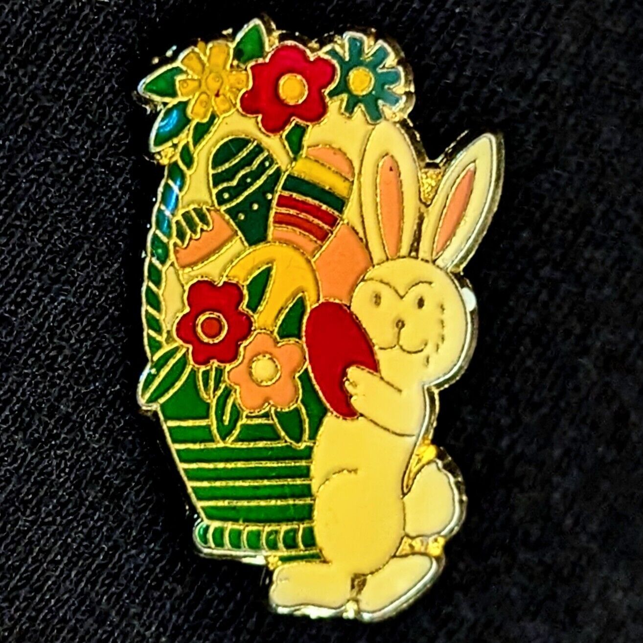 Vintage Easter Bunny Cute Enamel Pin