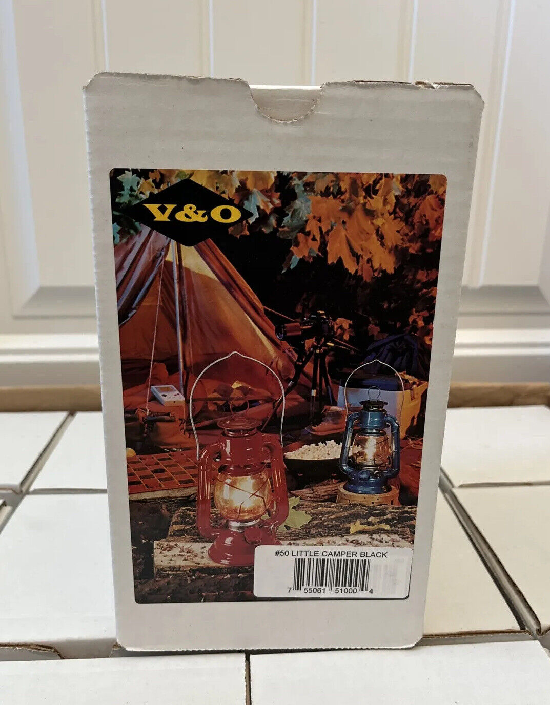 V & O Little Camper Series Kerosene Lamp Oil Lantern Lamp (Case Of 12) *NEW* Blk