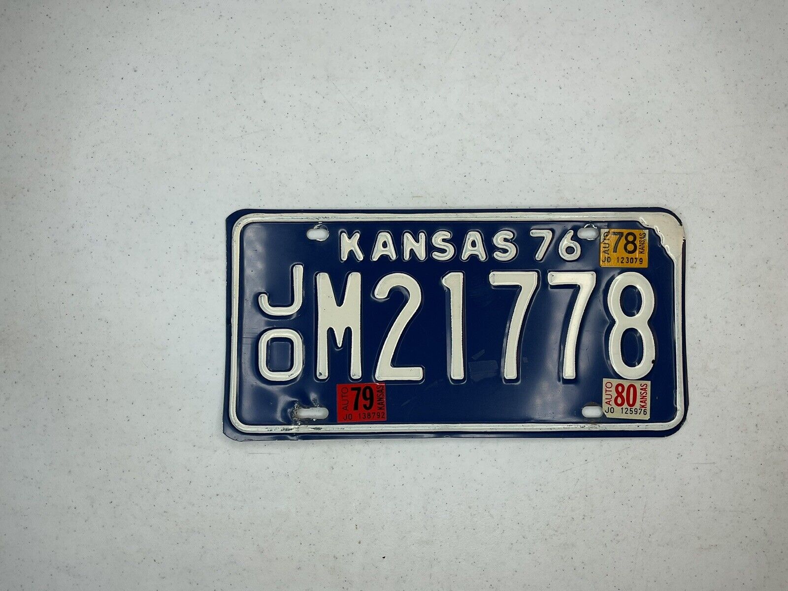 1976 Kansas License Plate Johnson County Tag# M21778