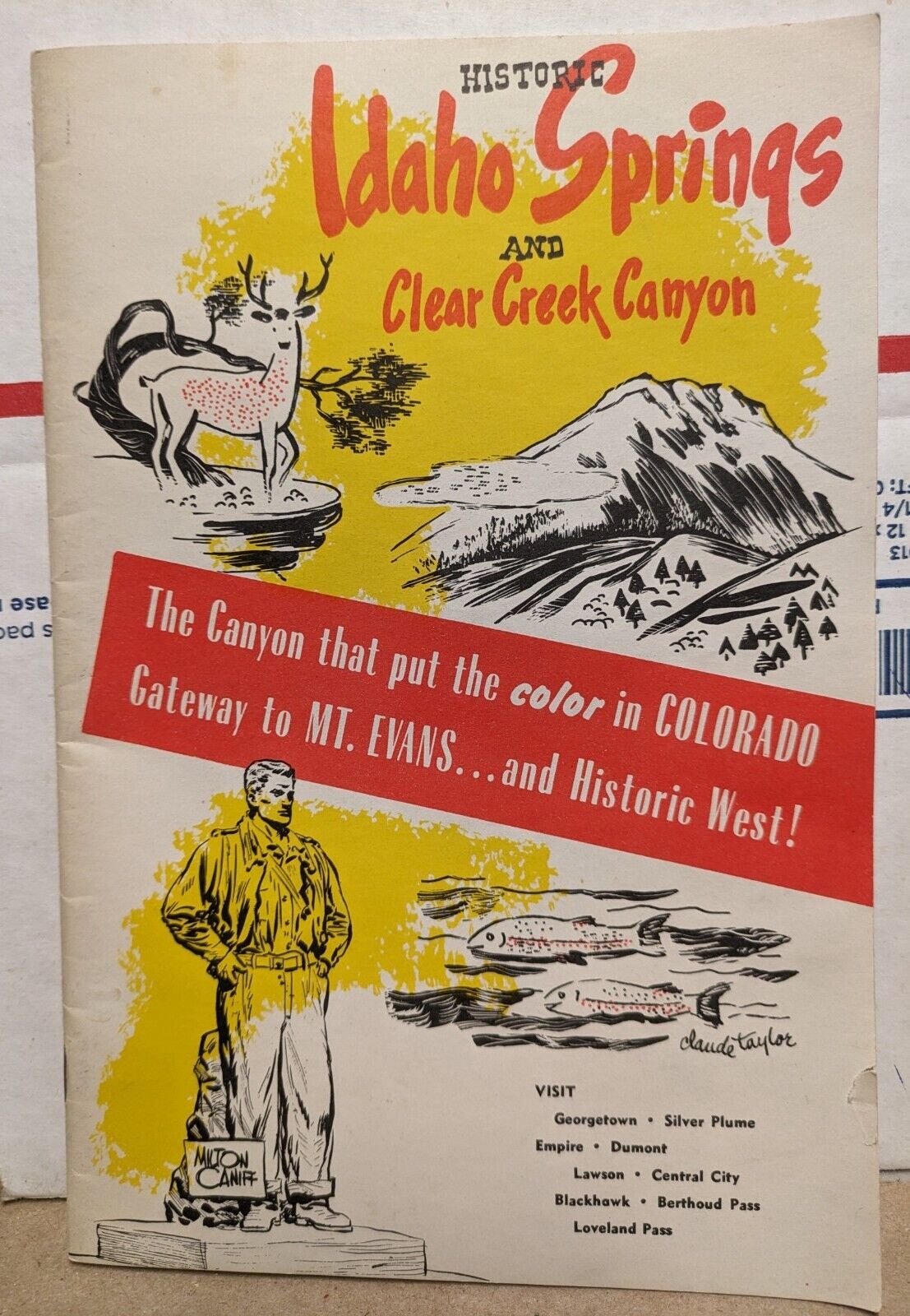 1951 Historic Idaho Springs/Clear Creek Canyon Colorado CO Tourism Booklet ADS