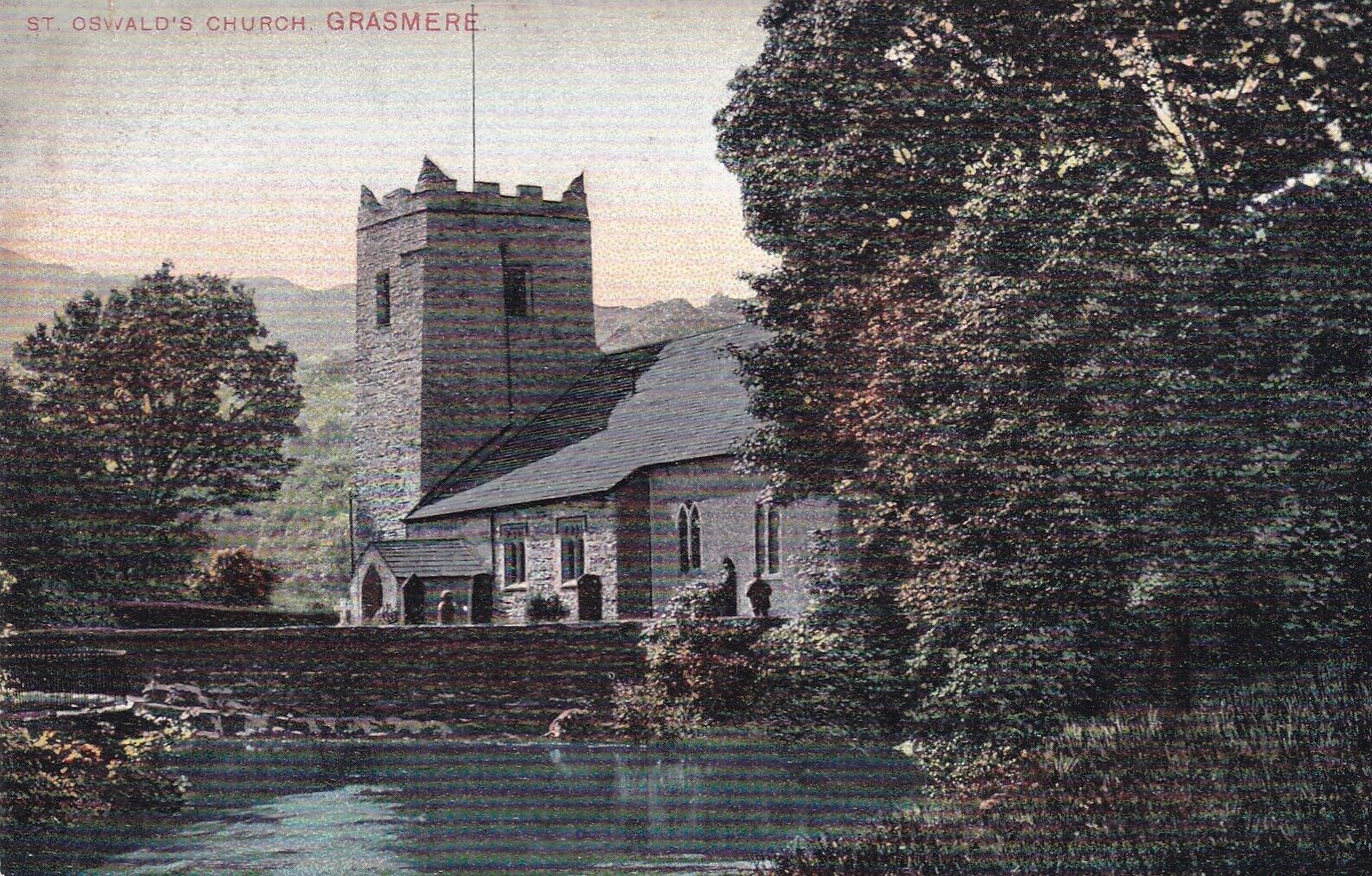 St Oswald\'s Church Village of Grasmere England Postcard 1910\'s