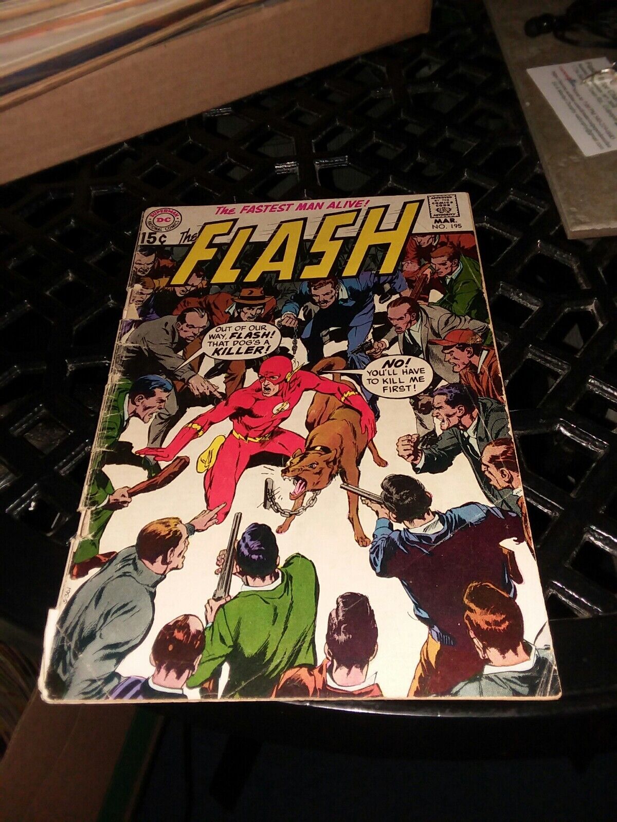 FLASH #195 Gil Kane, Murphy Anderson art Neal Adams cover DC Comics 1970 bronze
