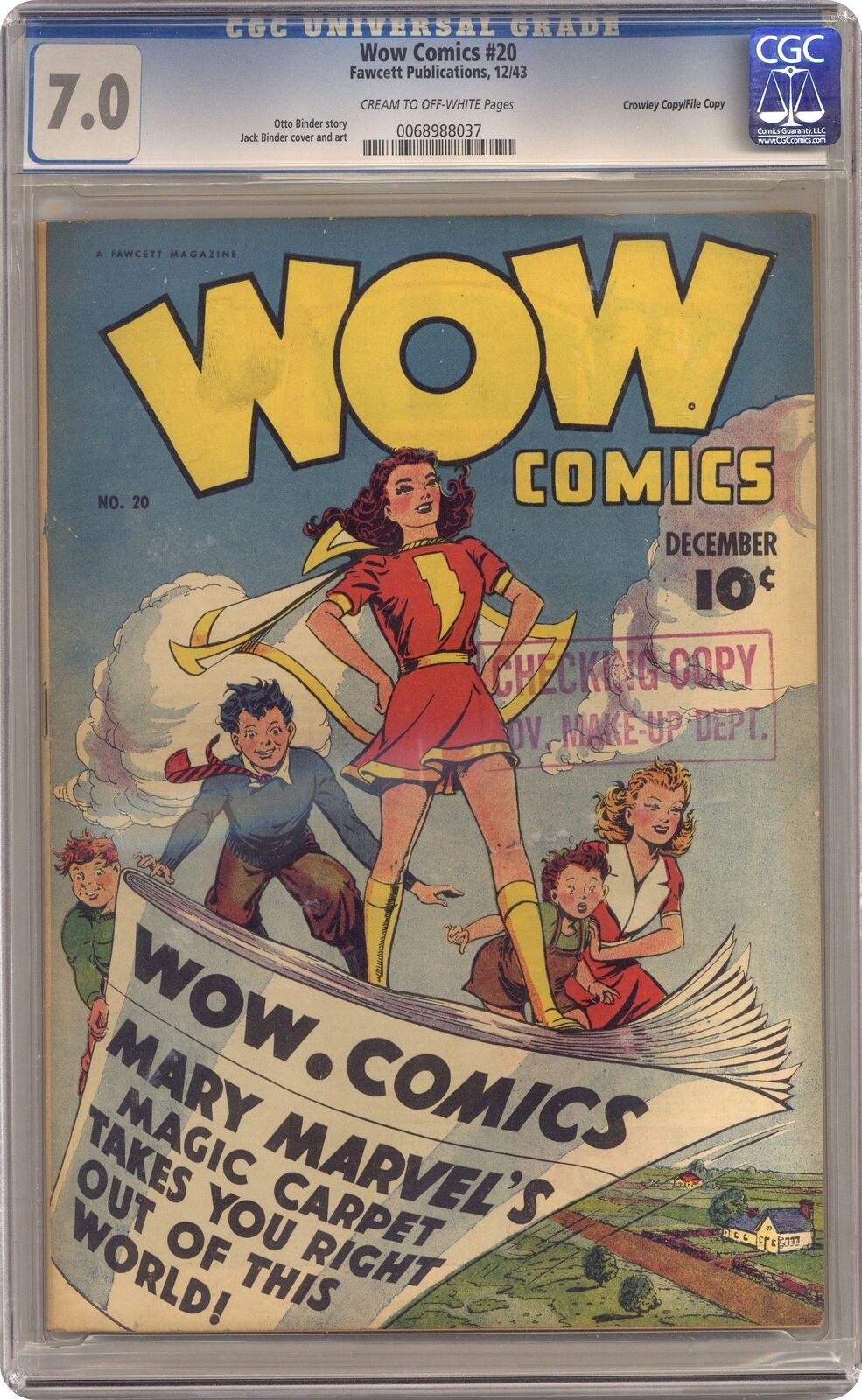 Wow Comics #20 CGC 7.0 Crowley 1943 0068988037