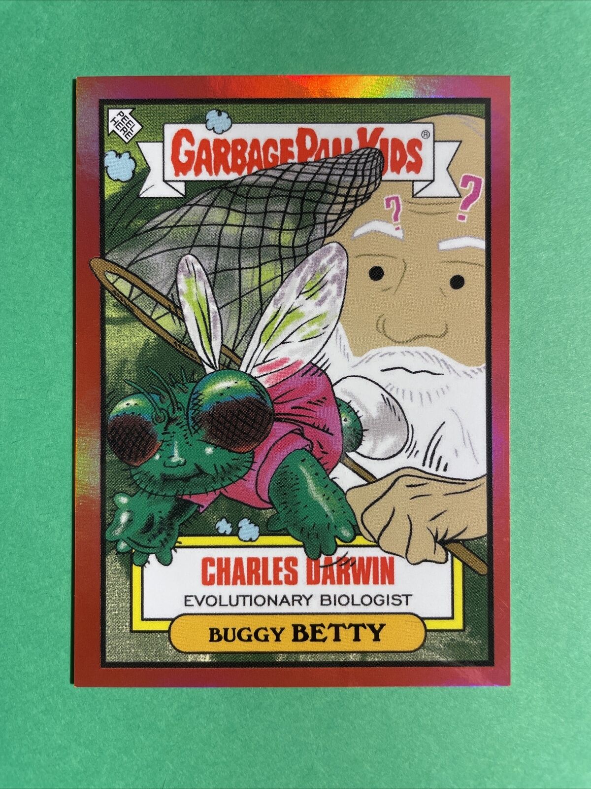 2023 Topps Ermsy CHARLES DARWIN GPK 7A RED 02/10 Foil BUGGY BETTY Look N See
