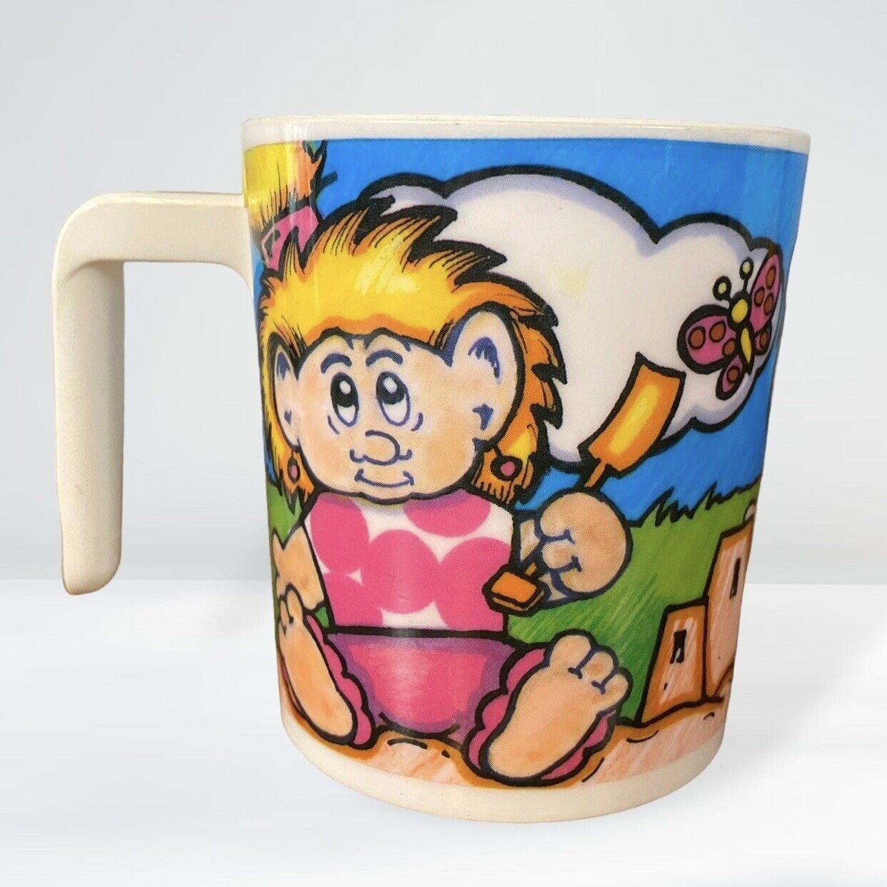 Vintage Hard Plastic Norfin Troll Drink Beverage Cup Mug 1992