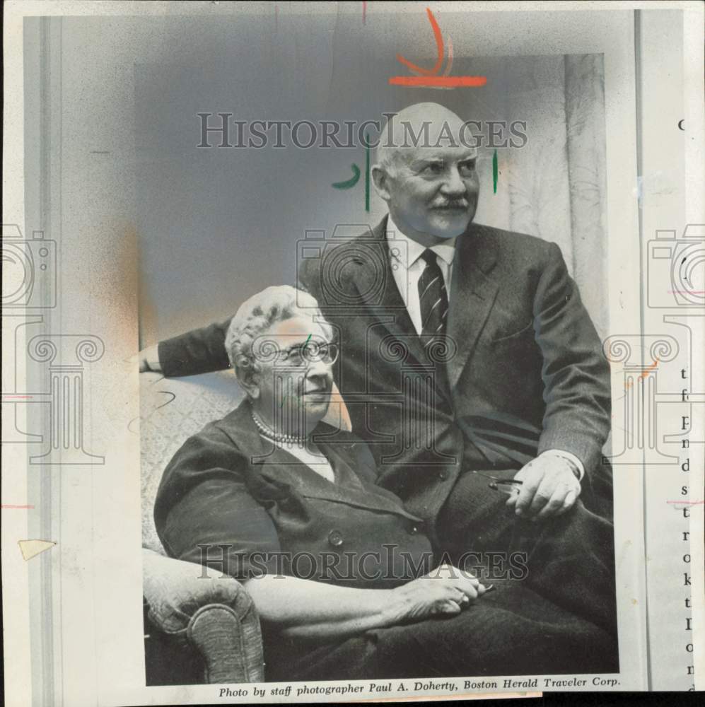 1970 Press Photo Author Agatha Christie and husband Max E. L. Mallowan
