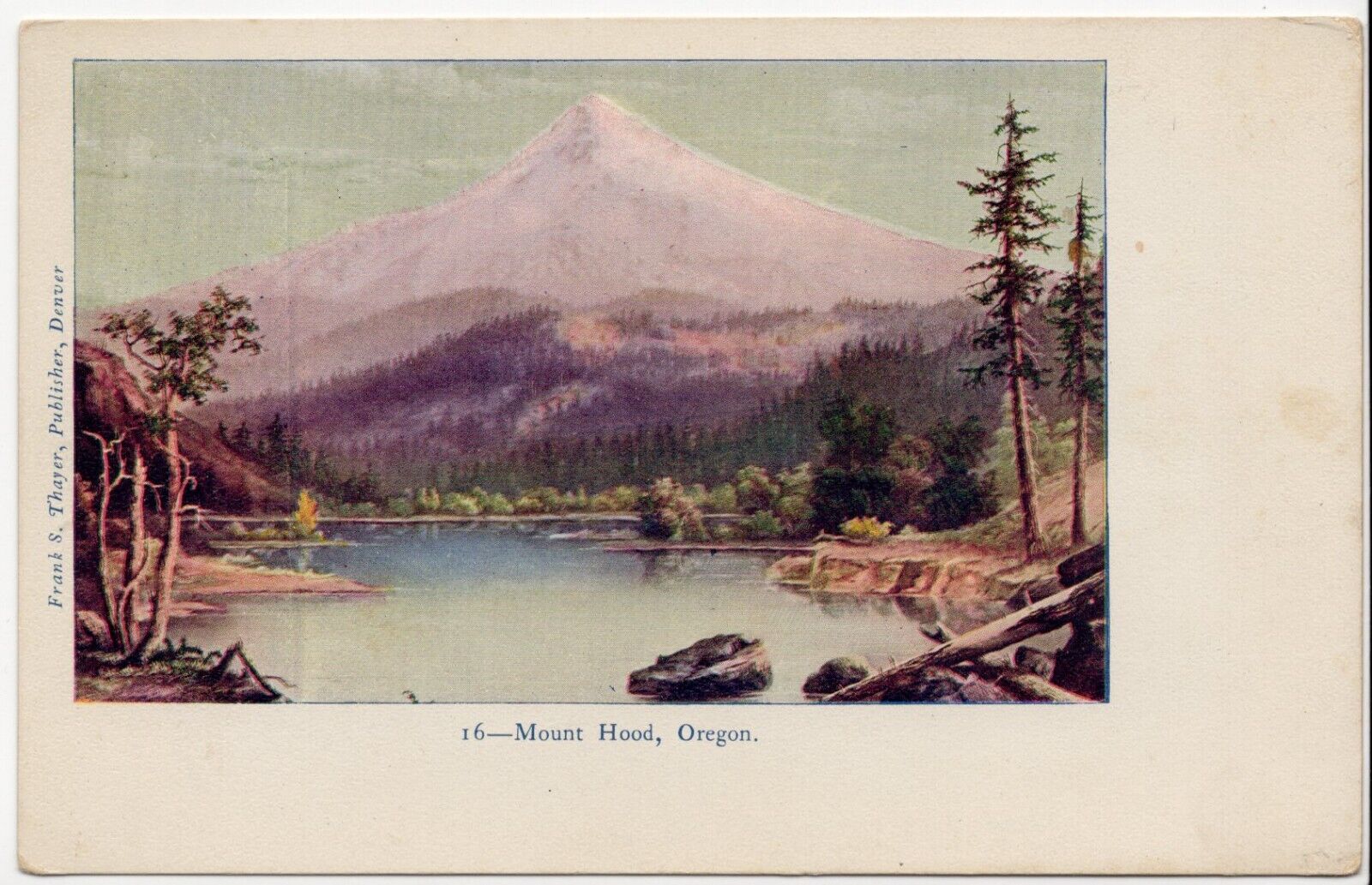 Mount Hood Oregon Mountain Picturesque View Undivided Back Unposted Postcard