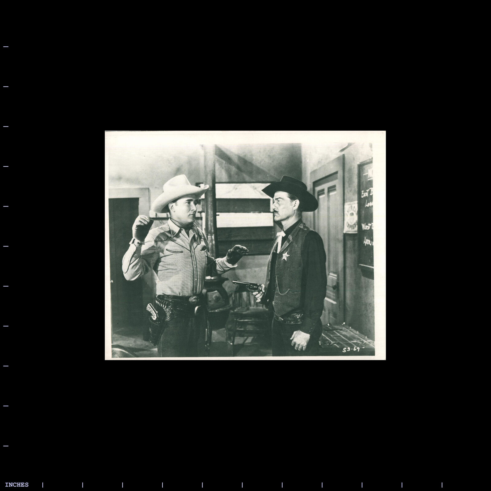 Vintage Photo MEN IN SALOON SHERIFF COWBOY WESTERN