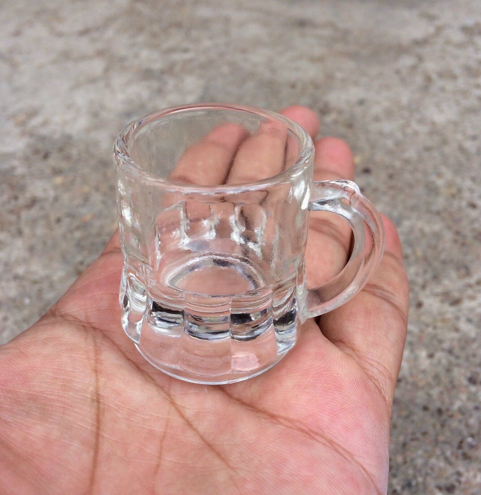 Vintage Clear Glass Shot Jug Tumbler Japan Decorative Glassware Barware G1104